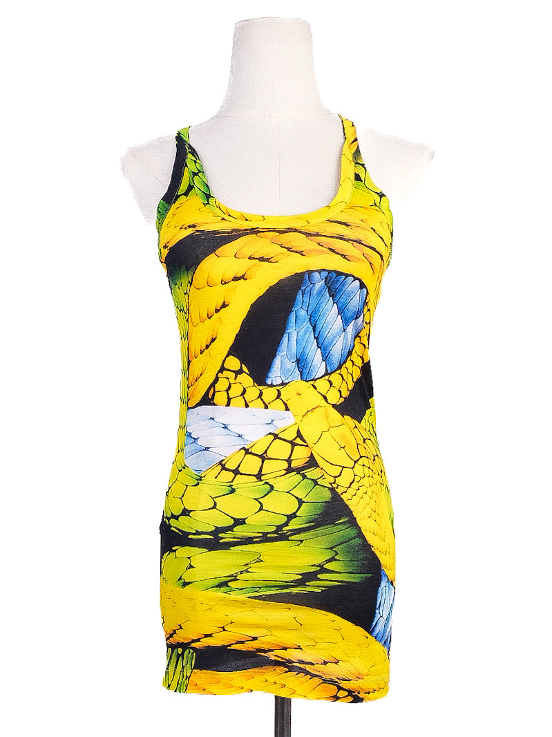 EXCELLENT Denis Simachev Sleeveless Dress XS Colorful Abstract Pattern