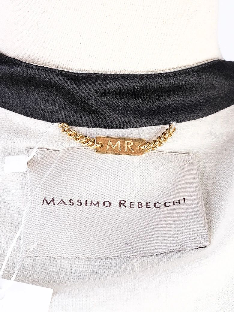 Excellent Massimo Rebechi Blue Viscose Long Blazer Size L