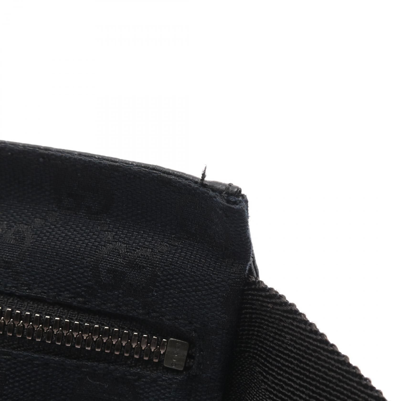 Gucci GG Monogram Double Pocket Belt Bag Black