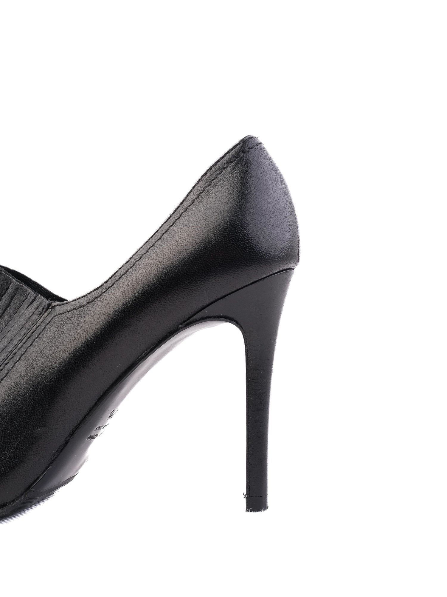 Good Napoleoni Black Leather High-Heeled Shoes Size 36.5