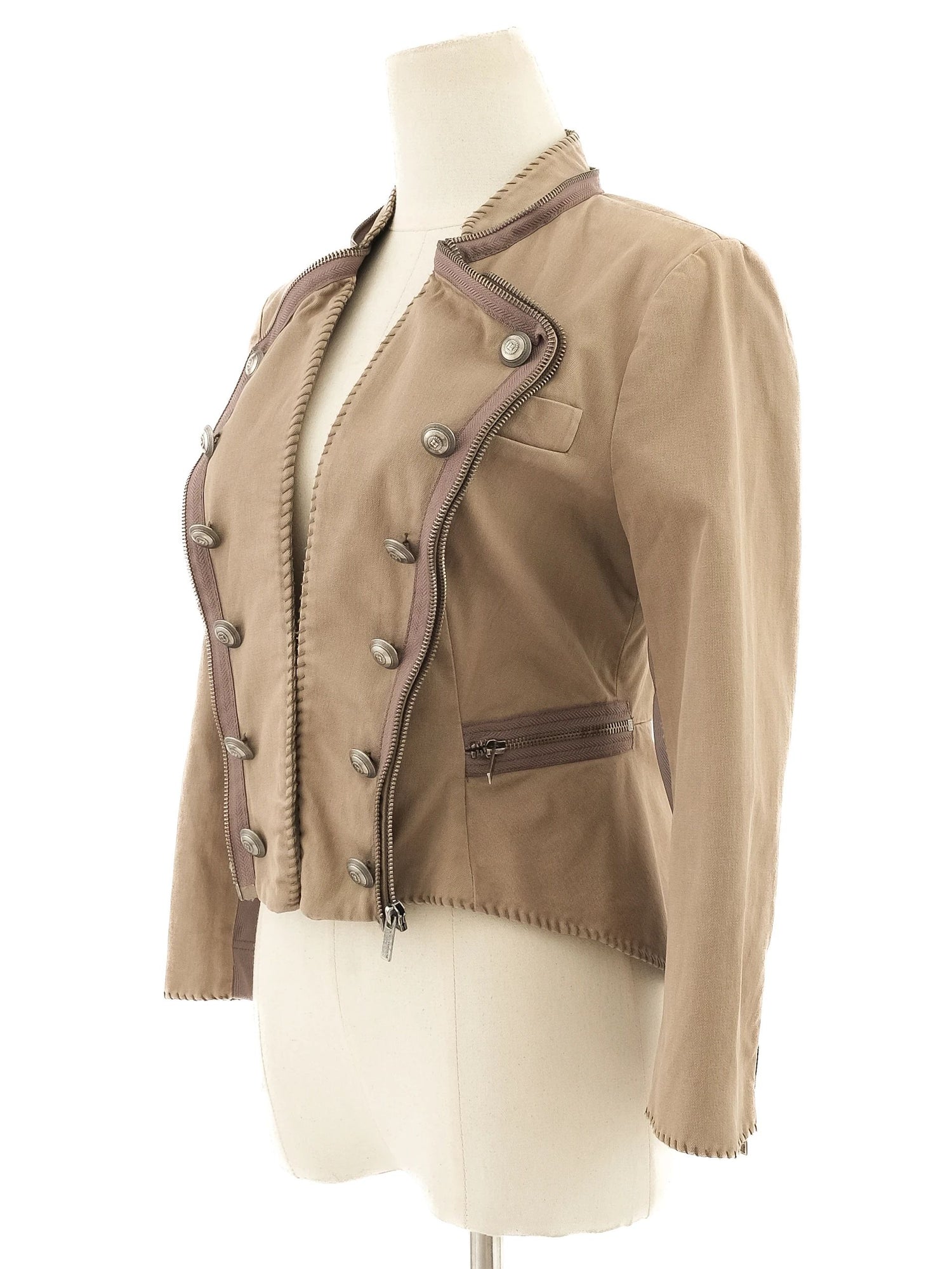 Excellent BCBGMaxazria Green Military Jacket Size XS