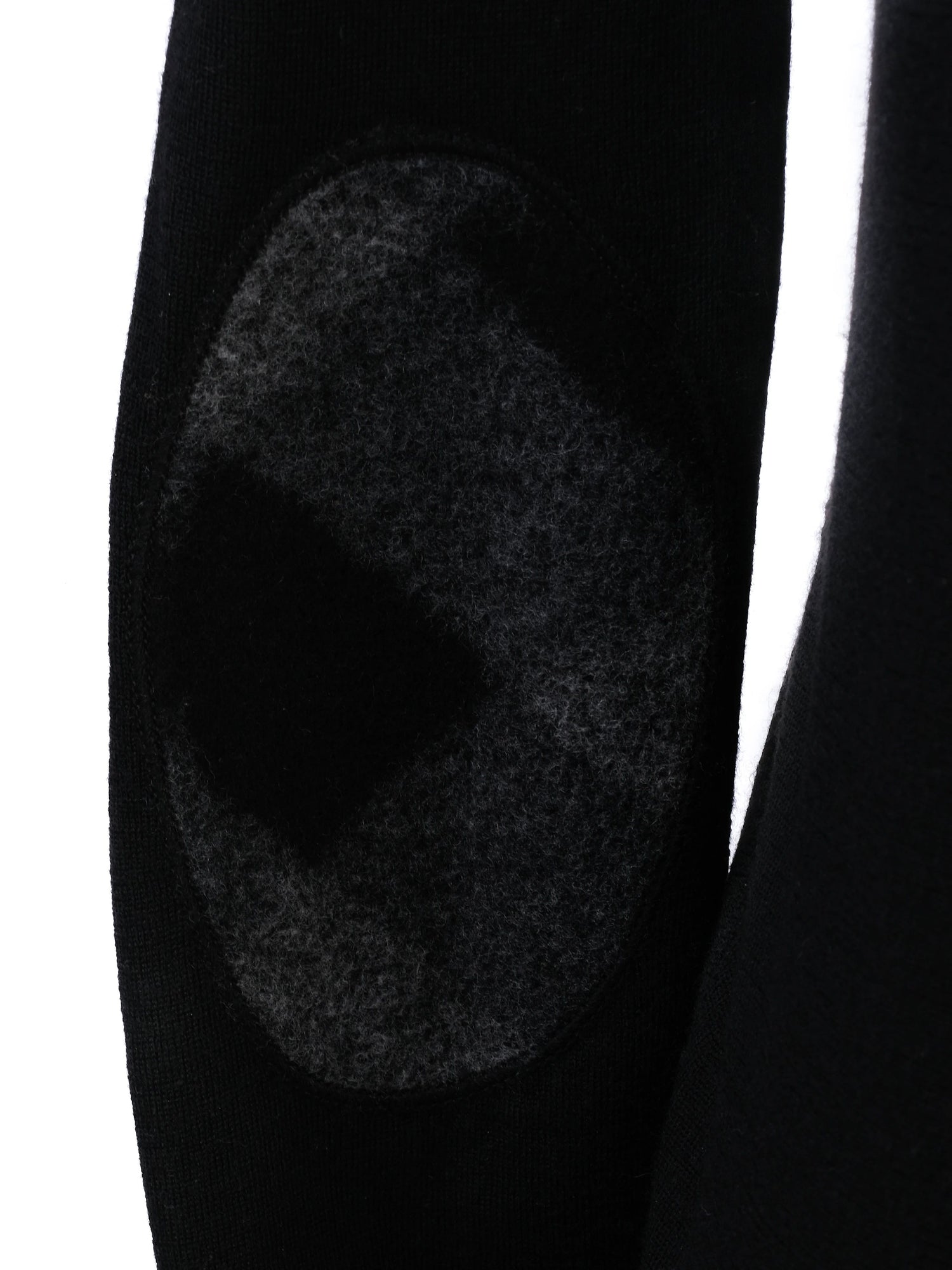 EXCELLENT Burberry Black Wool Sweater with Elbow Patches Size S