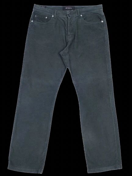 Excellent Kiton Green Cotton Pants Size XL - Textured Fabric