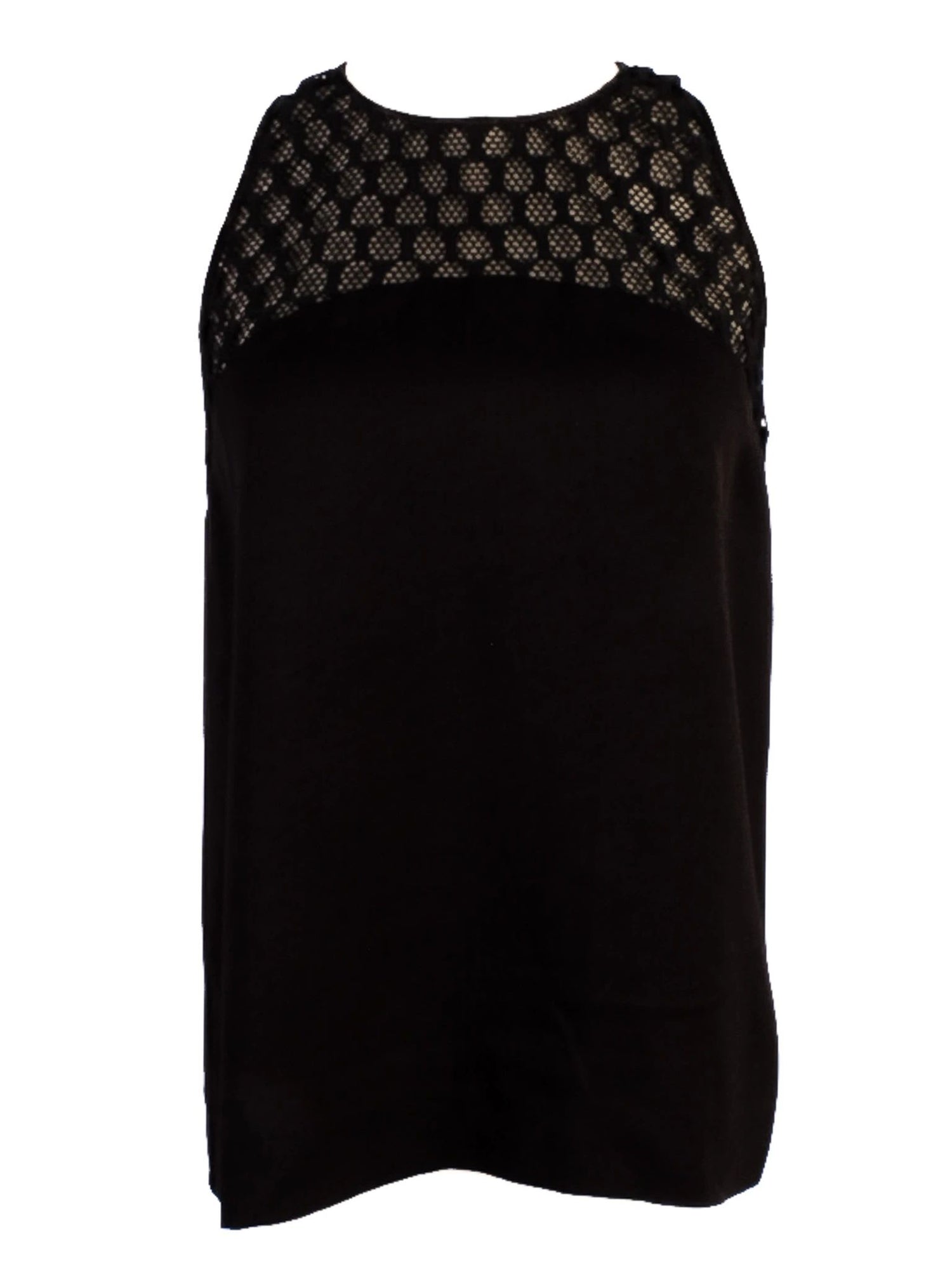 Excellent Maje Black Sleeveless Top Size S with Lace Detail