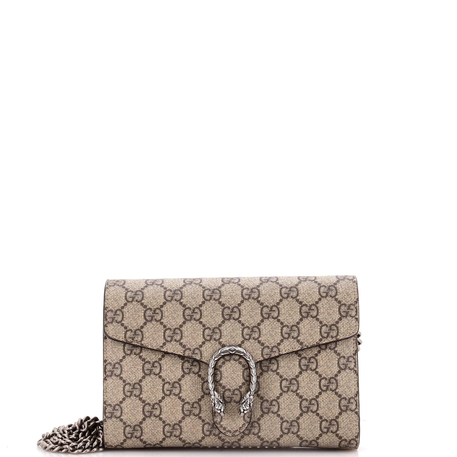 Gucci Dionysus Chain Wallet Gg Coated Canvas Small