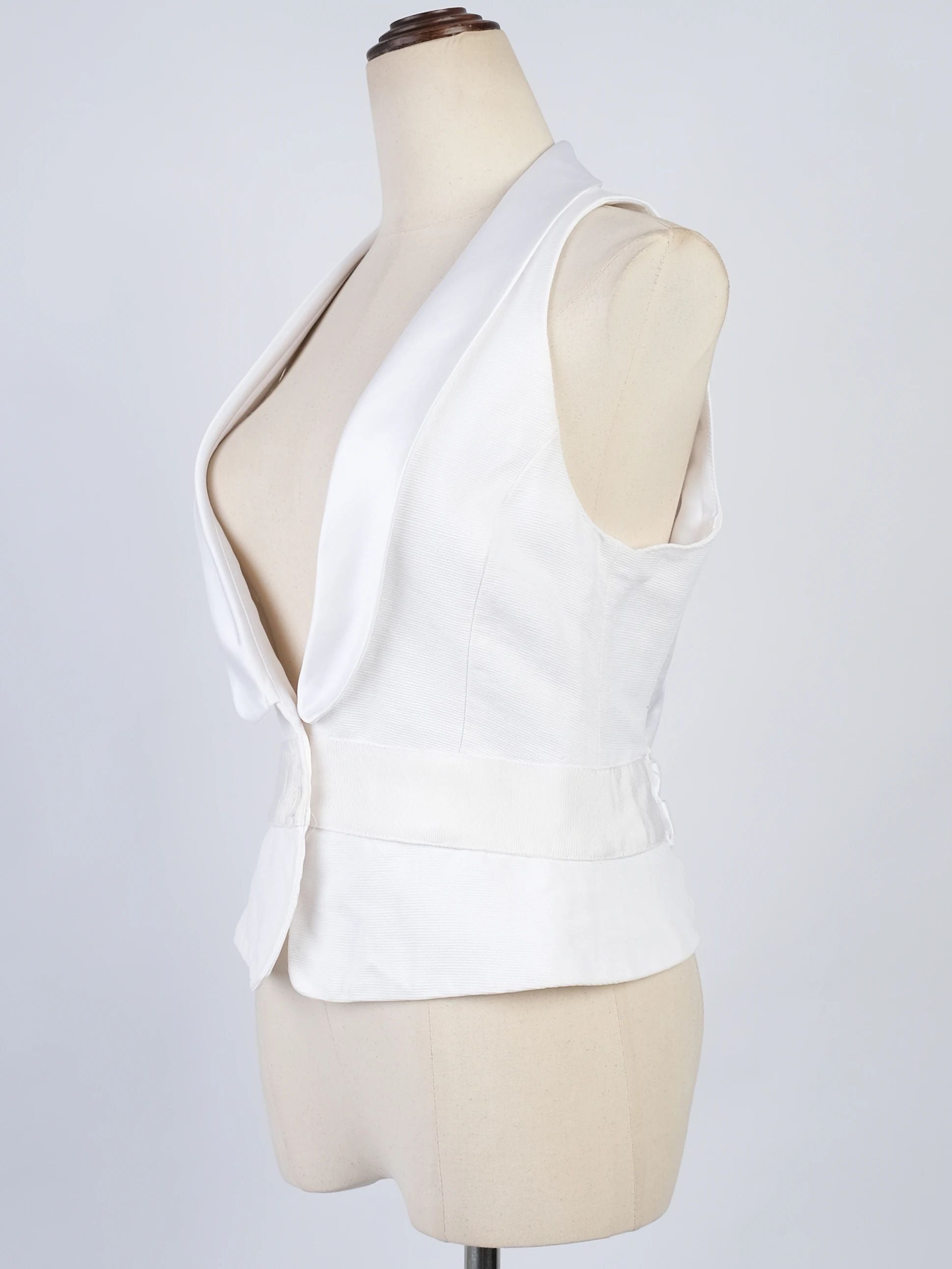 Emporio Armani White Sleeveless Vest Excellent Condition Size L