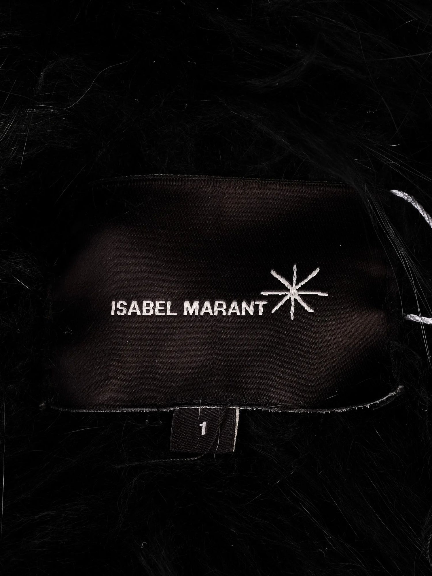 Excellent Isabel Marant Black Faux Fur Coat for Women