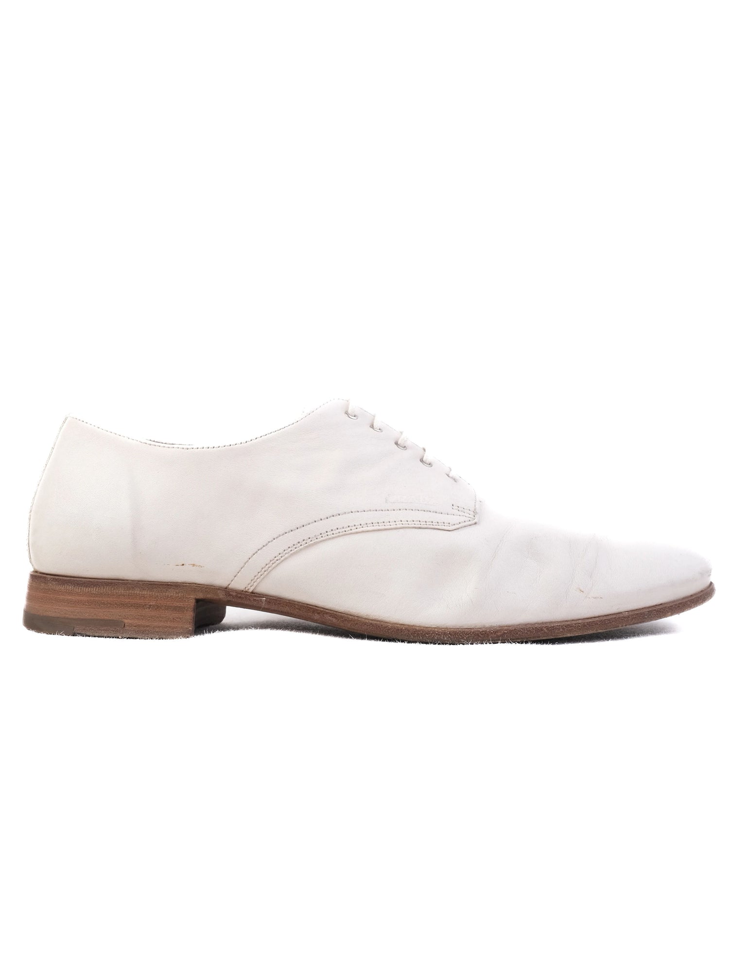 Average Condition Saint Laurent White Fabric Dress Shoes Size 43