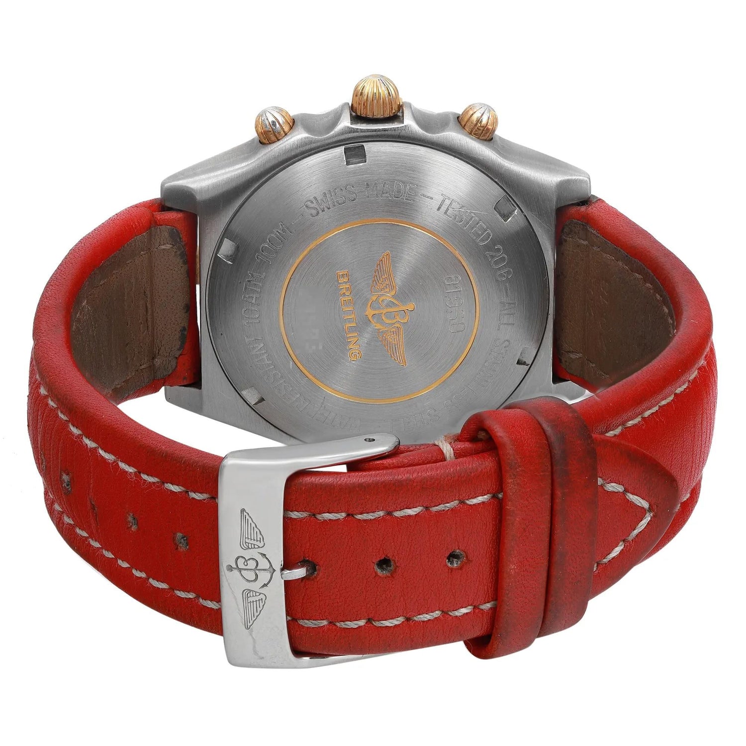 Breitling Chronomat 41 Steel Burgundy Dial Automatic Men Watch 81950