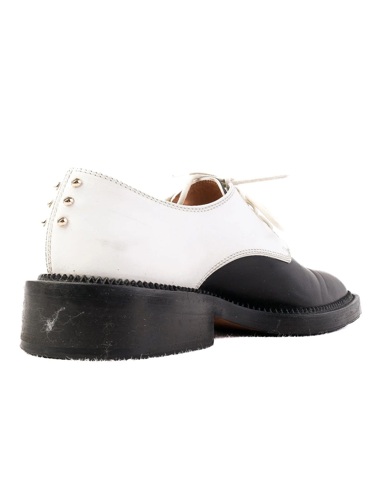 Excellent Givenchy Black & White Leather Saddle Shoes Size 34.5