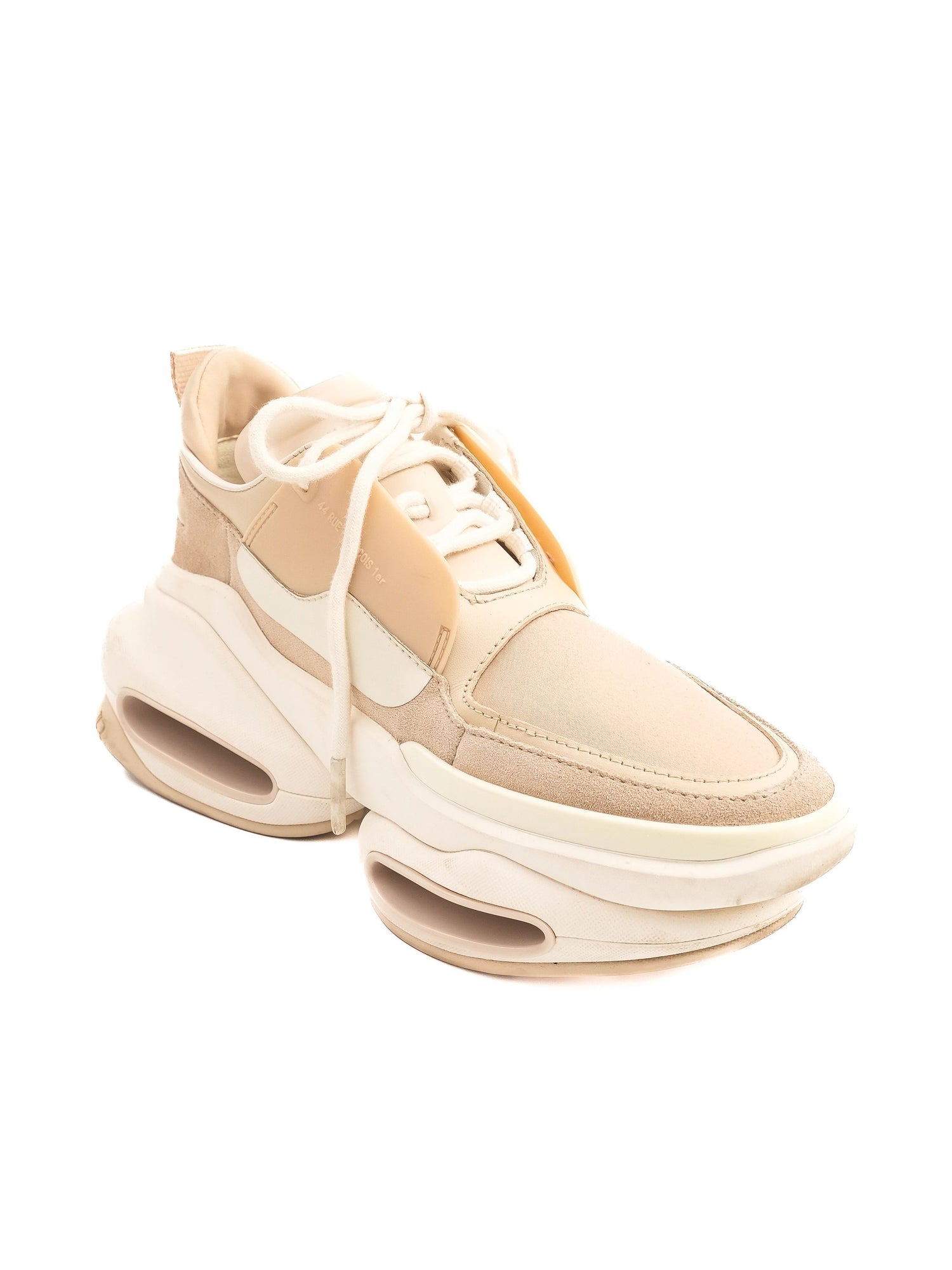 Average Balmain Yellow Textile Sneakers with Chunky Sole Design