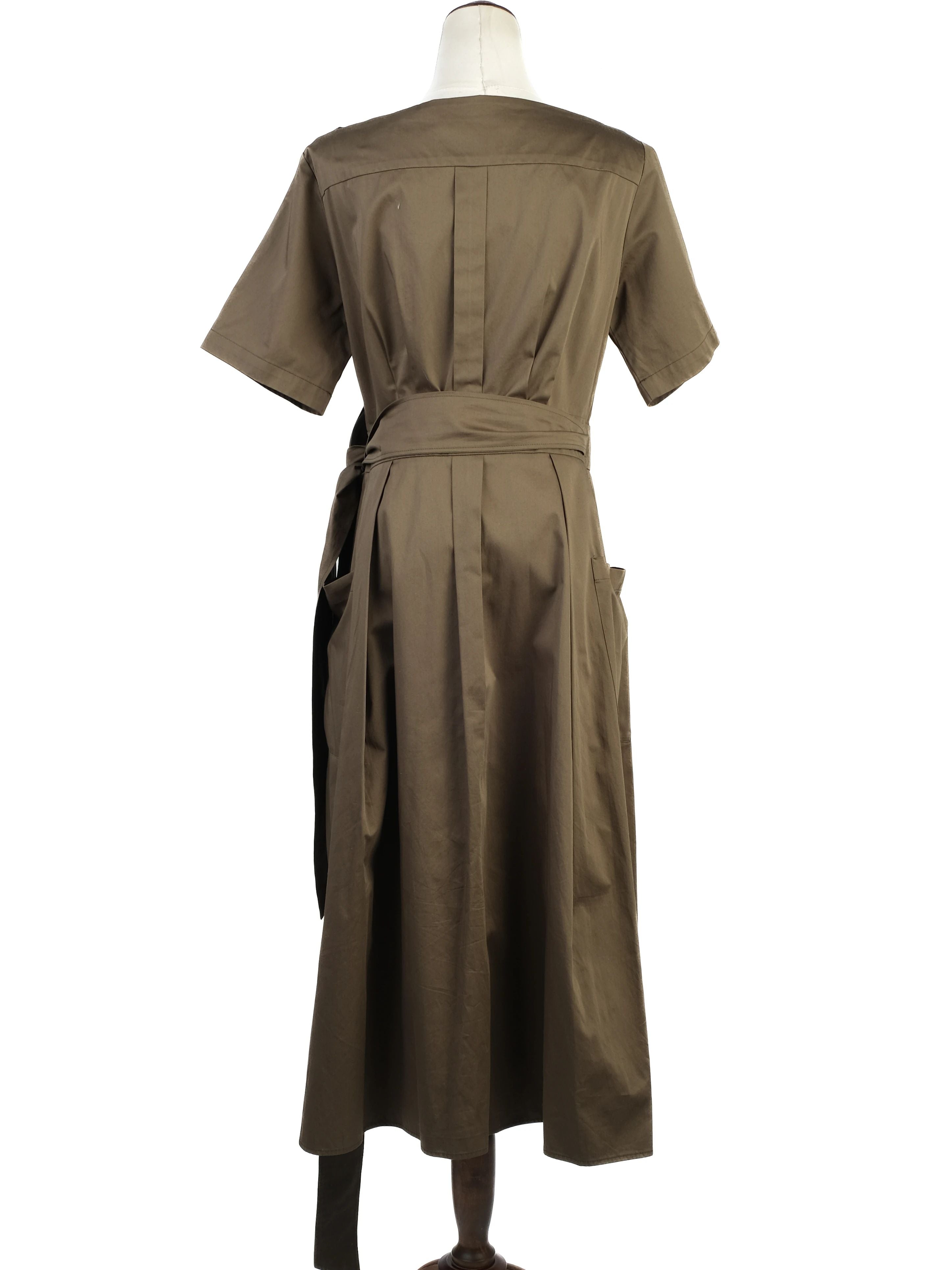 Excellent Weekend MaxMara Green Cotton Wrap Dress Size XL