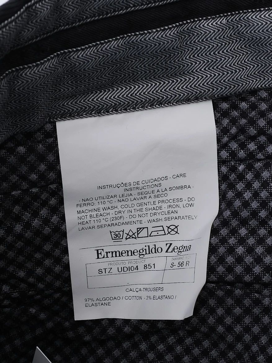 Excellent Ermenegildo Zegna Gray Pants 3XL Elastane MenÕs Wear