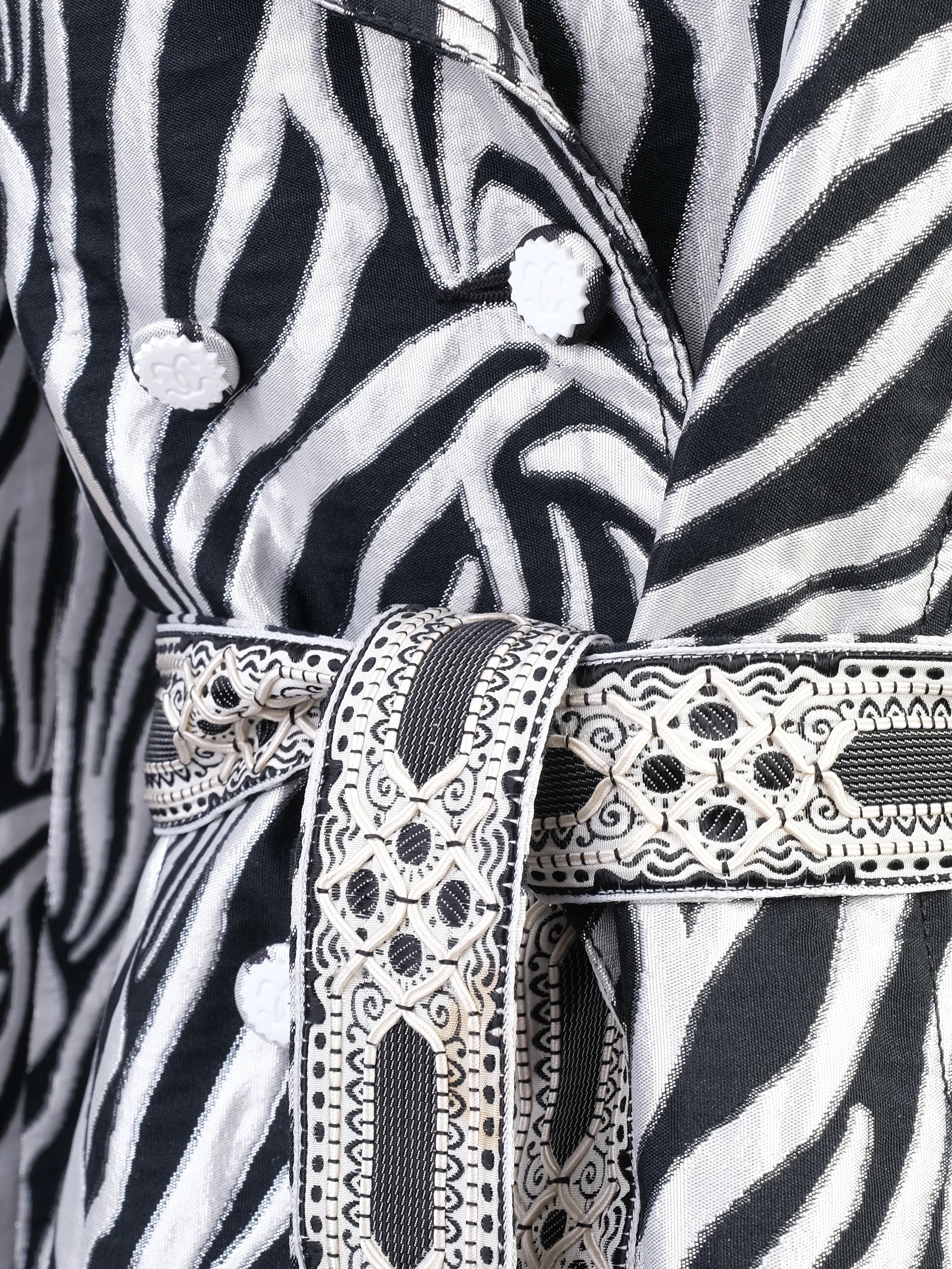 Class Roberto Cavalli Zebra-Patterned Coat Size M Excellent Condition