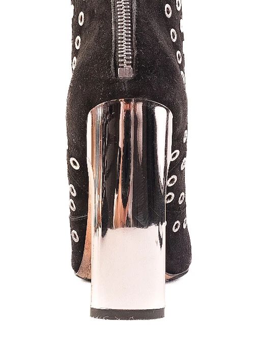 Excellent Alexander McQueen Black Suede Boots Size 39.5