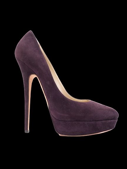 Perfect Jimmy Choo Purple Leather High Heeled Pumps Size 40