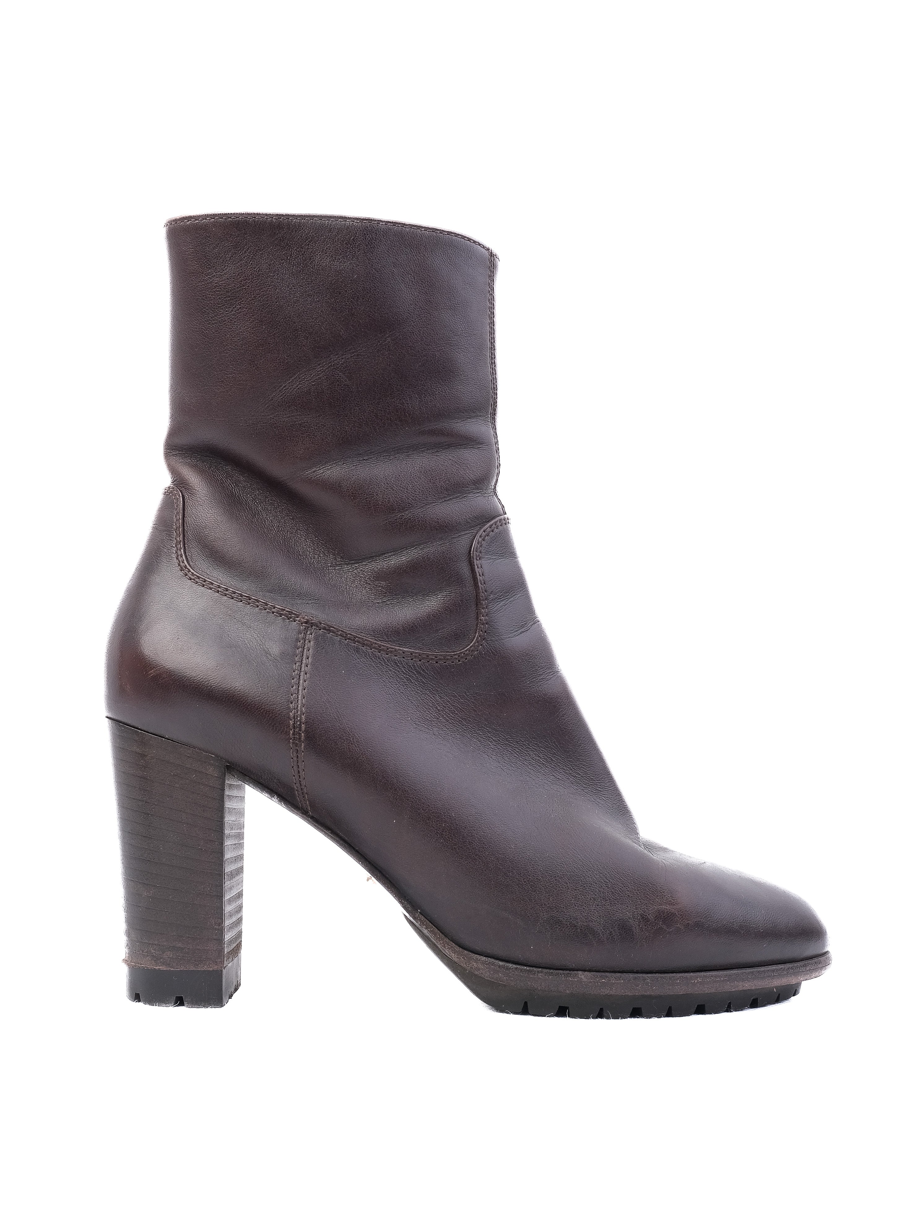 Perfect Sergio Rossi Orange Leather Ankle Boots Size 39