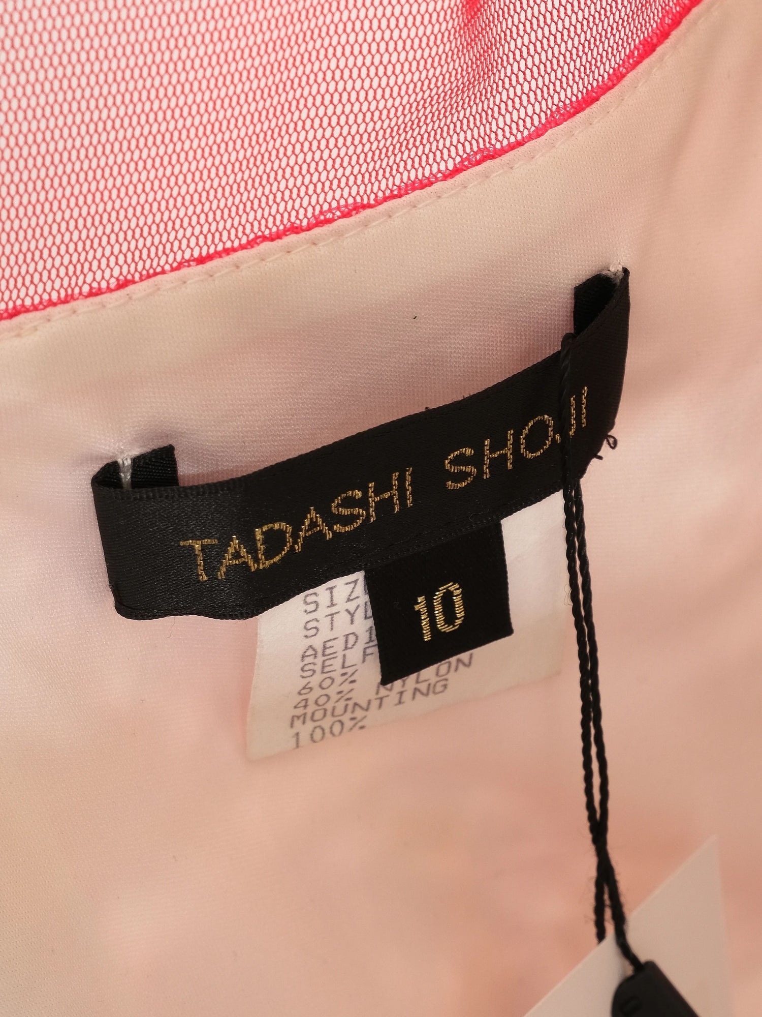 Excellent Tadashi Red Dress XL Semi-Sheer Lace Design Women&