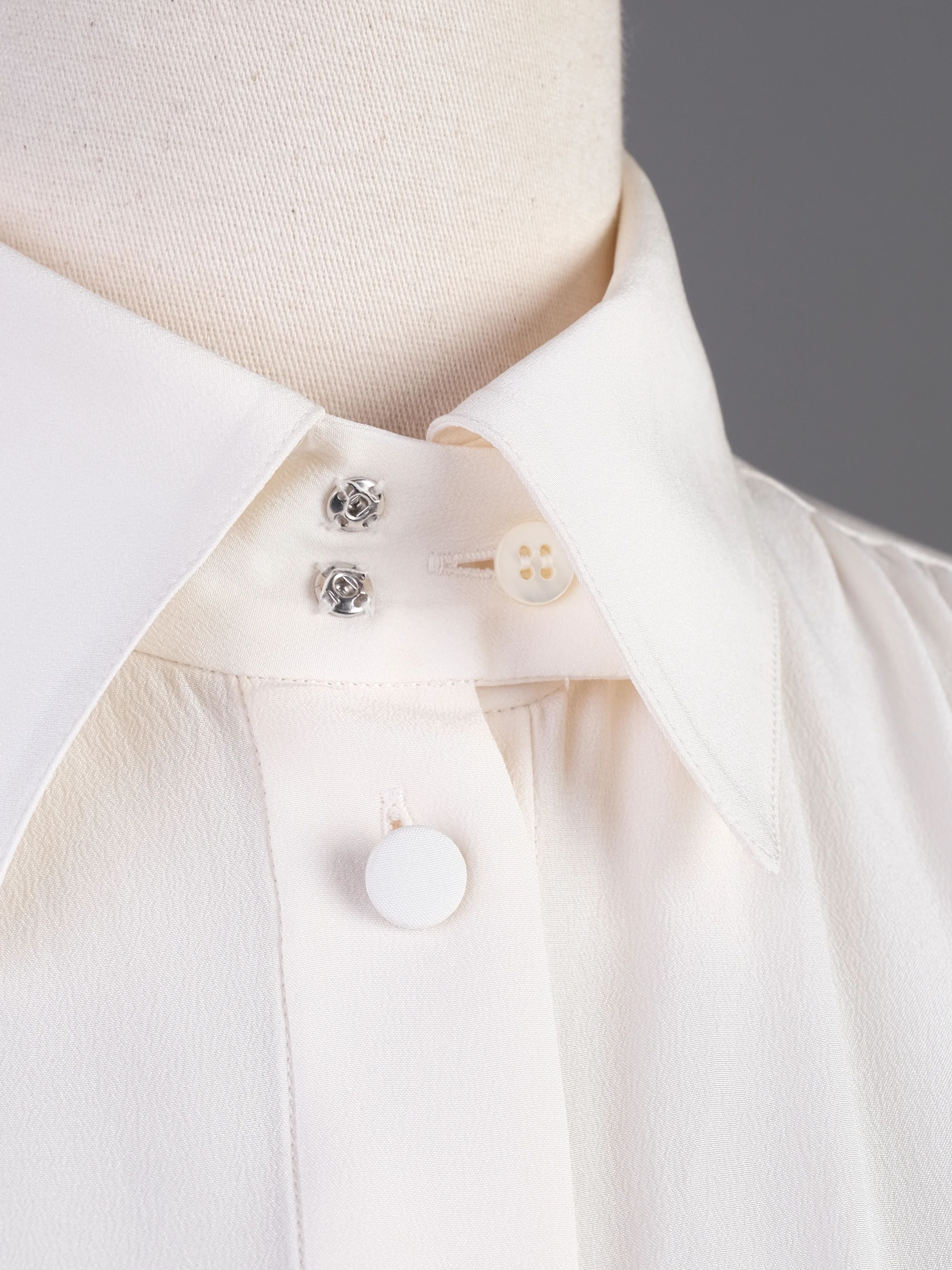 Excellent Dolce Gabbana White Cotton Blouse Women Long Sleeve