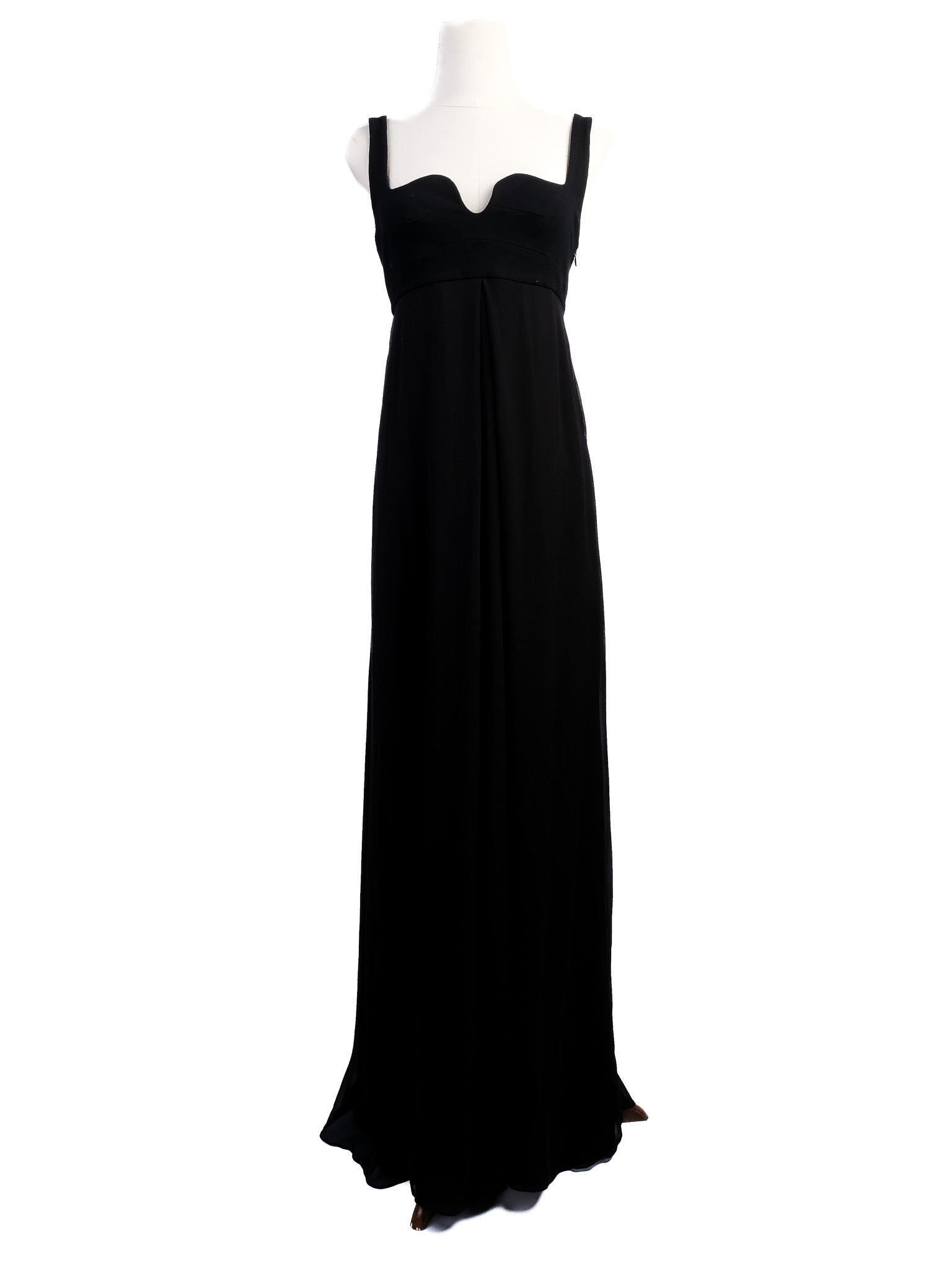 Excellent Diane von Furstenberg Black Silk Evening Gown