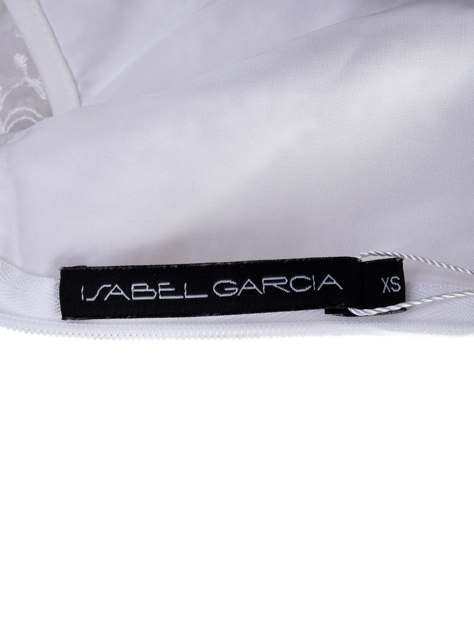 Excellent Isabel Garcia White Sheer Lace Dress Size XS