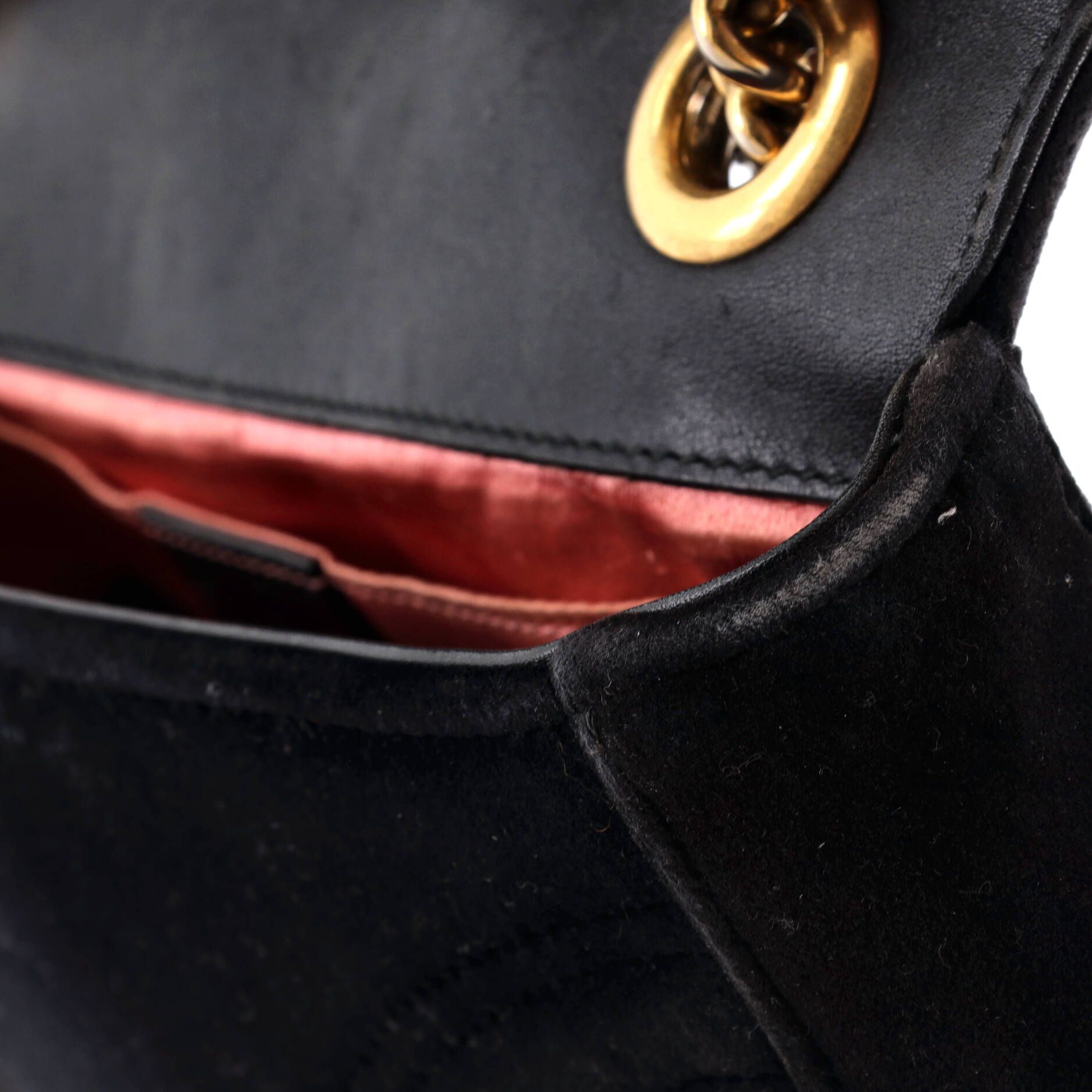 Gucci GG Marmont Flap Bag Matelasse Velvet Small