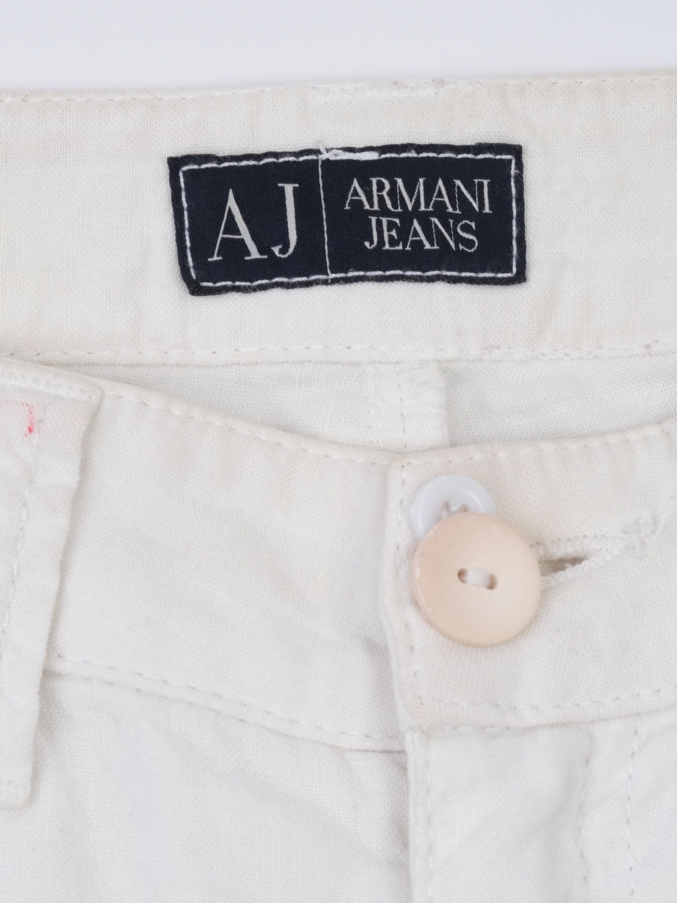 Excellent Armani Jeans White Cotton Size M Women&