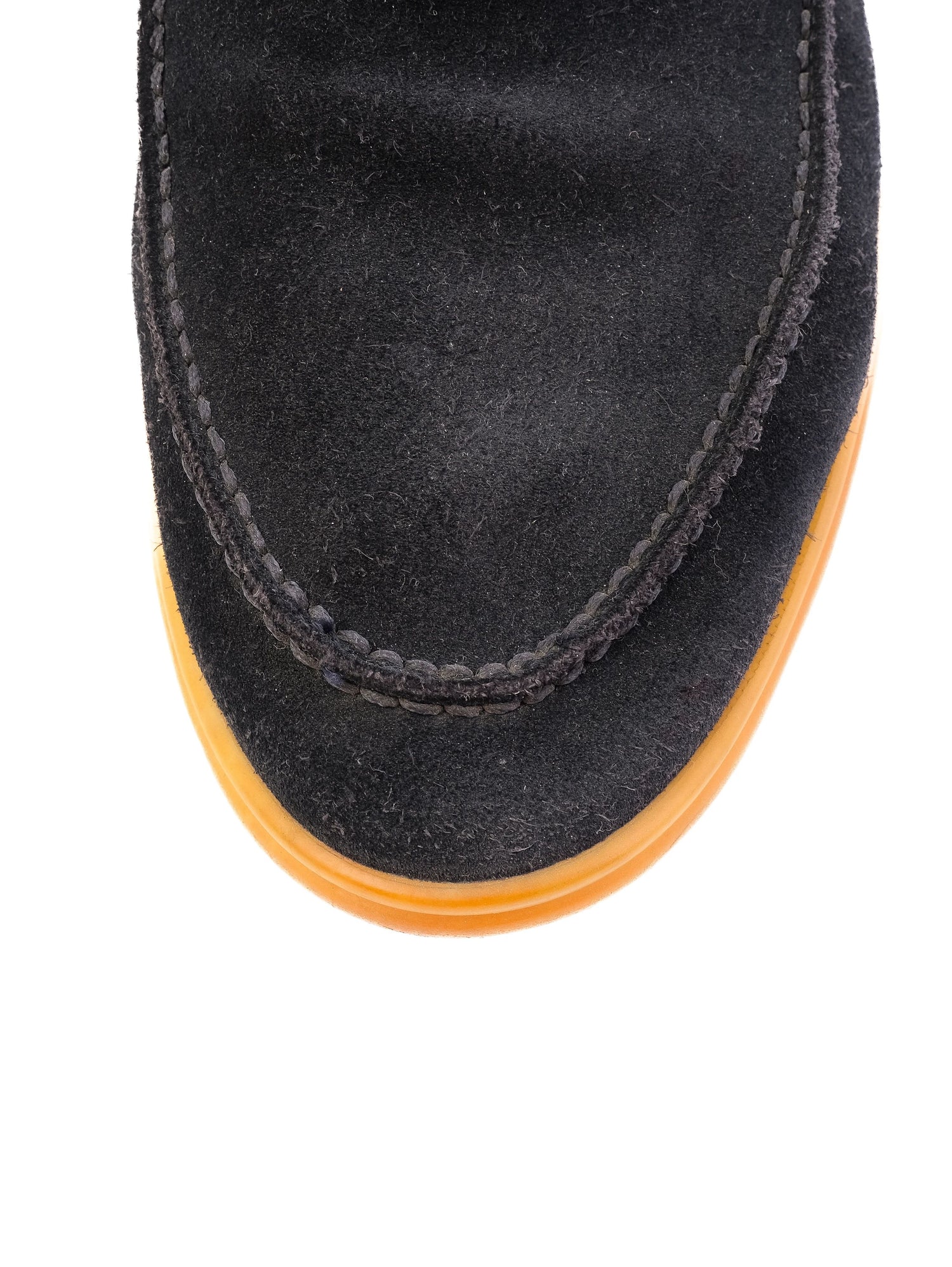 Excellent Loro Piana Black Leather Loafers for Men
