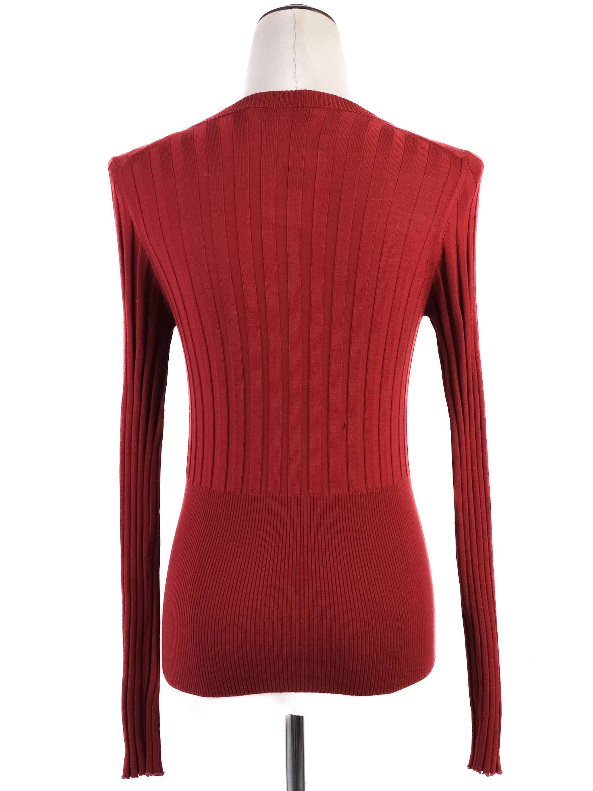 Excellent Dolce Gabbana Red Wool Cardigan Size L Women