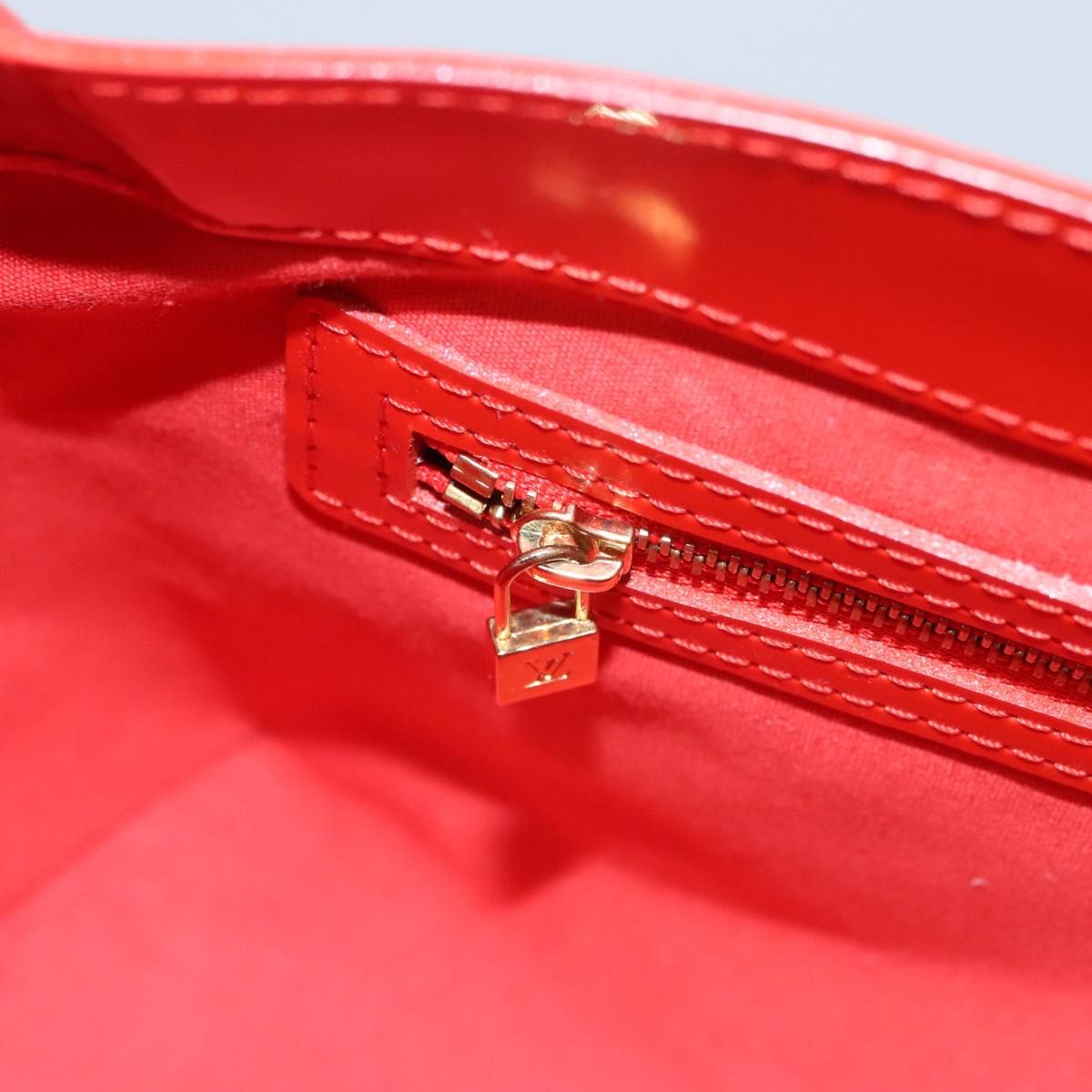 Louis Vuitton Vernis Wilshire Pm Hand Bag Orenge M 93644 Lv Auth
