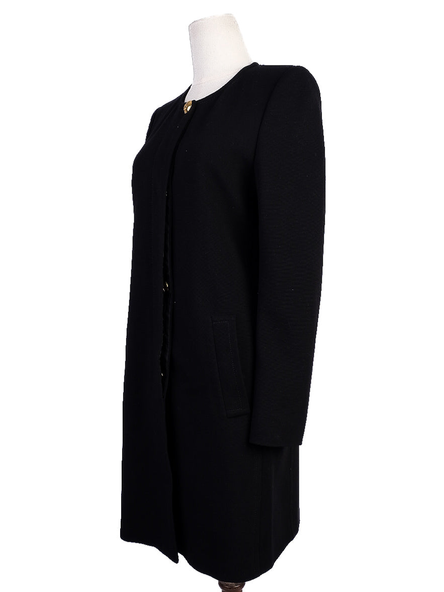 Emilio Pucci Black Viscose Long Sleeve Coat Size N/A