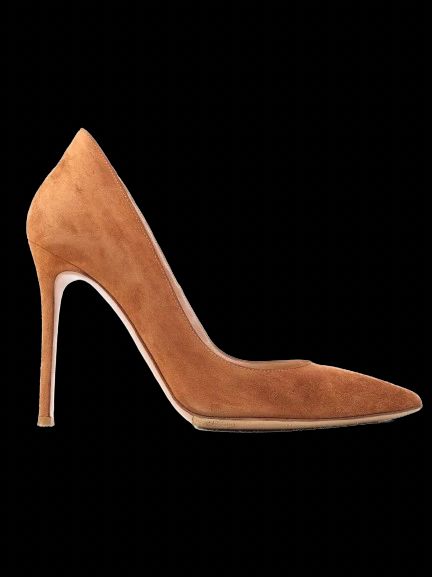 Excellent Gianvito Rossi Orange Leather High-Heeled Shoes for Women