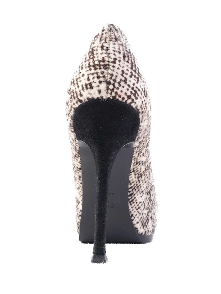 Excellent Yves Saint Laurent Black & White High-Heeled Shoes Size 39