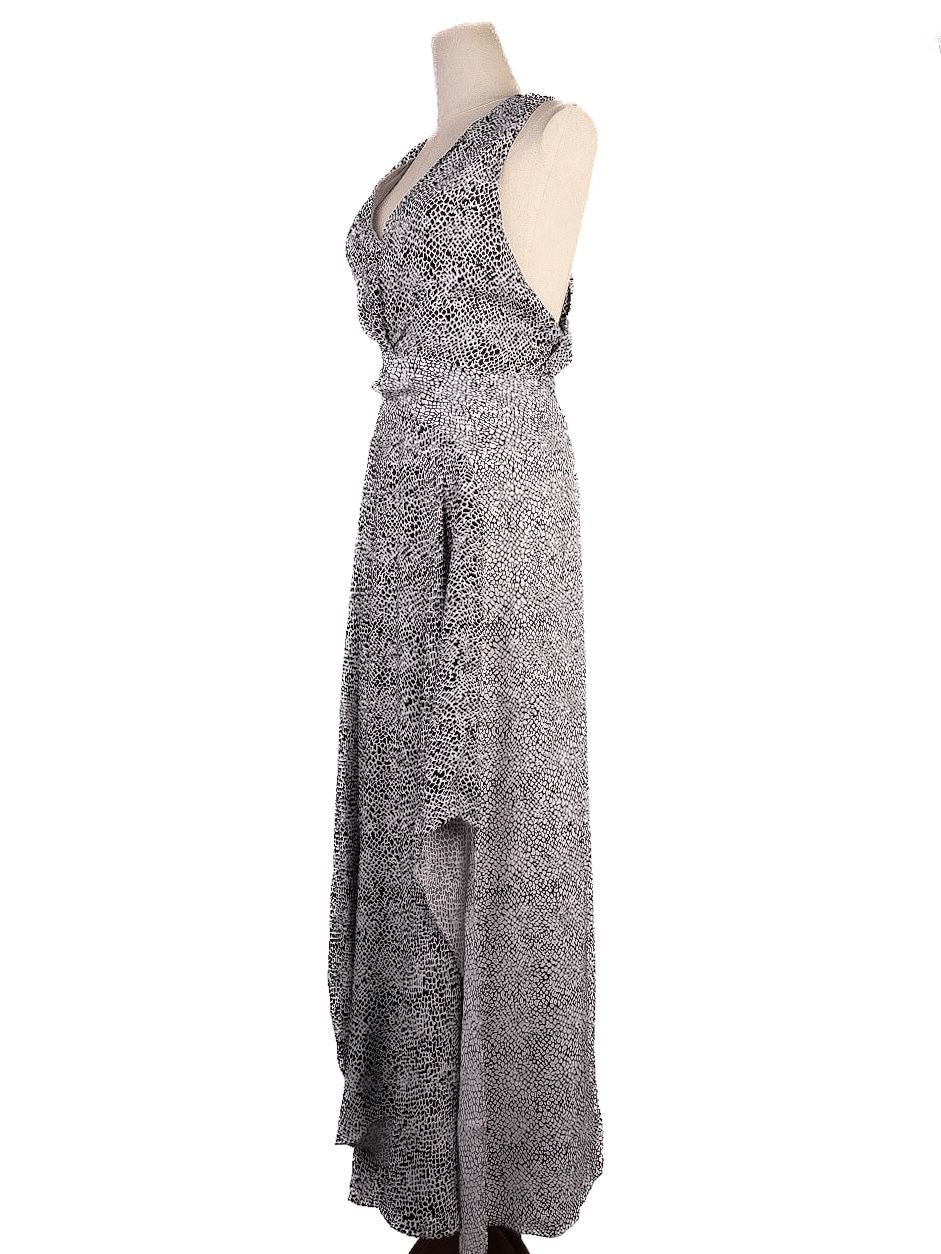 NEW Maje Black Sleeveless V-Neck Dress with Cut-Out Back Size Unknown