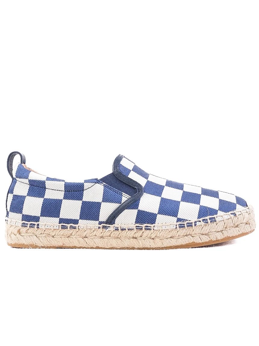 Excellent Marc Jacobs Slip-On Shoes Fabric Blue White Size 37.5