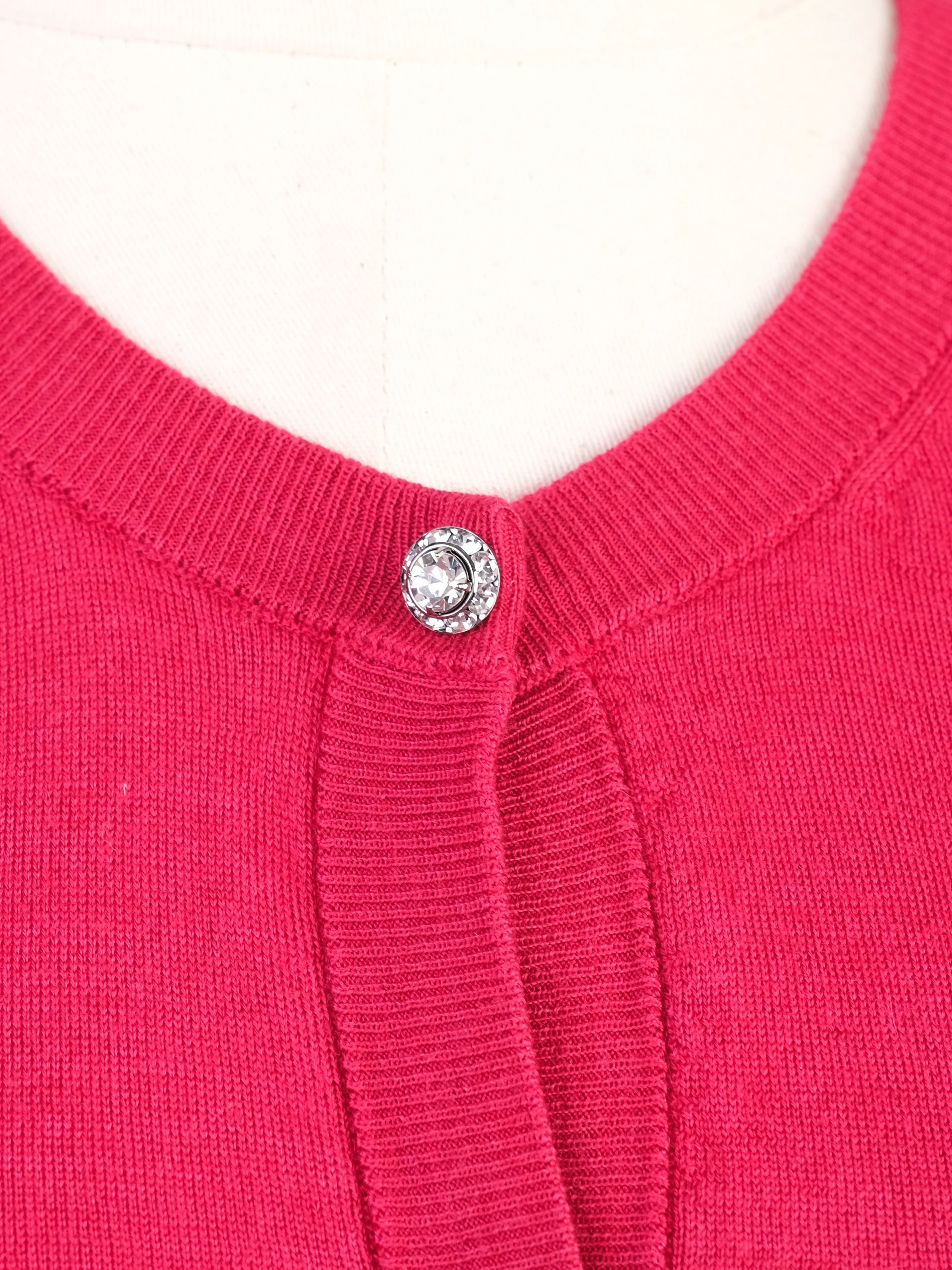 Excellent Dolce Gabbana Red Silk Cropped Cardigan Size XS