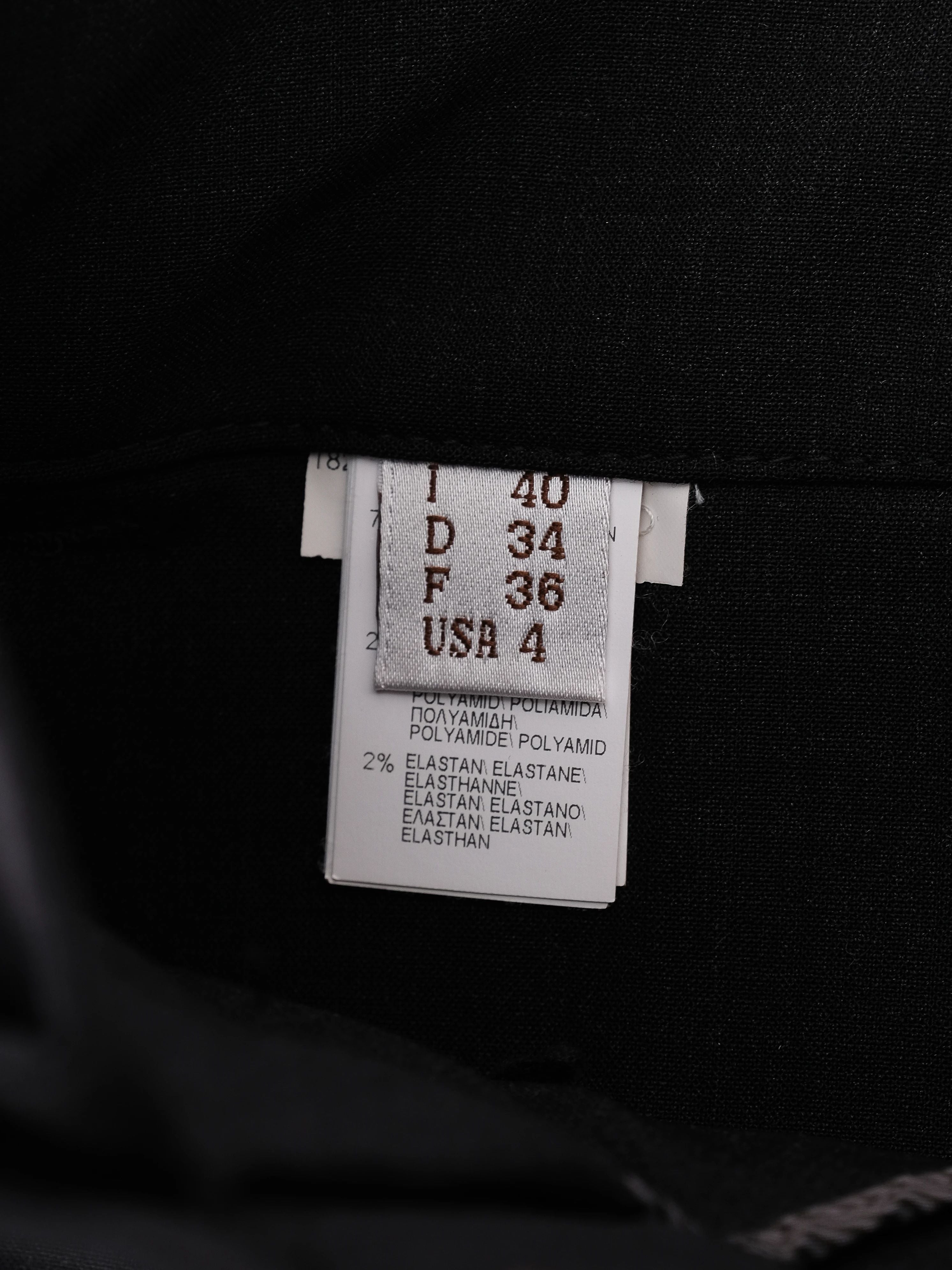 Perfect Brunello Cucinelli Black Wool Pants Size S with Belt