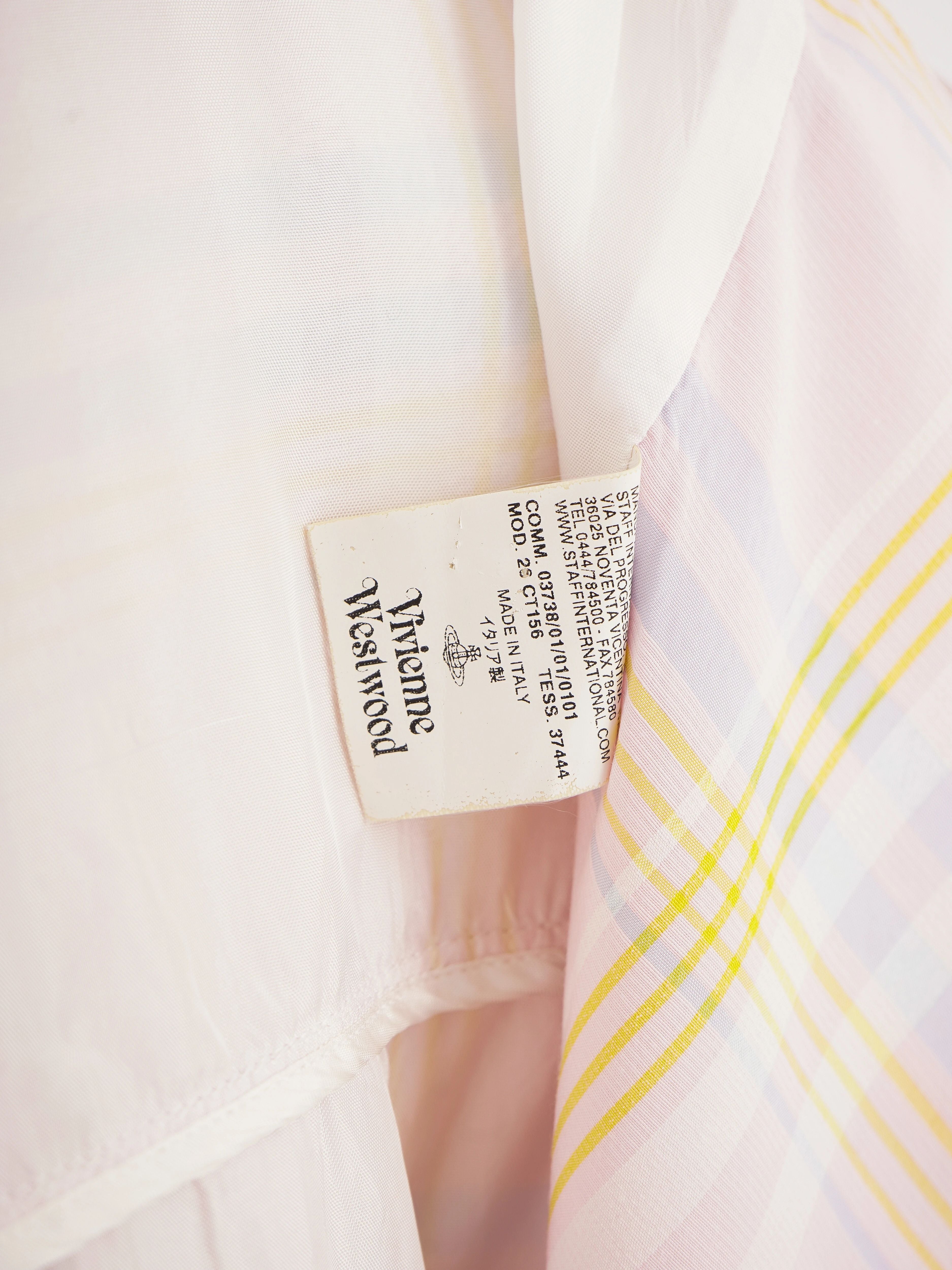 Excellent Vivienne Westwood Pink Plaid Wrap Dress Size L Viscose