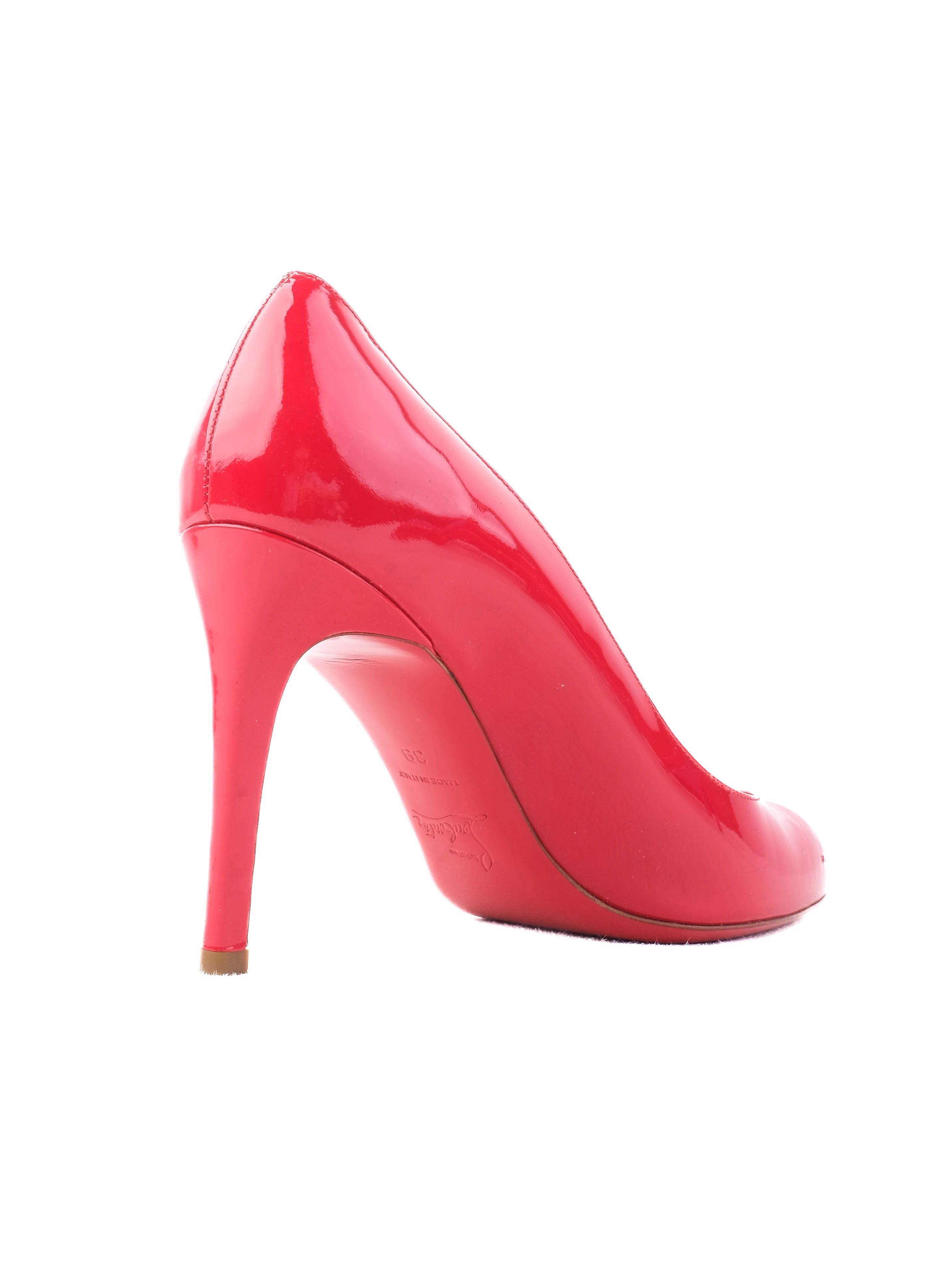 Good Christian Louboutin Red Leather High Heels Size 39 Pumps