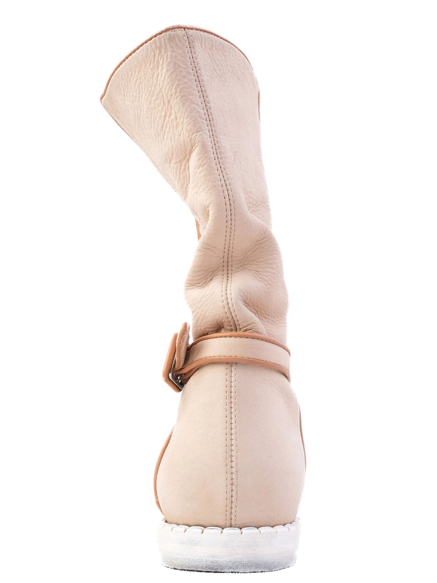 Excellent Baldinini White Leather Slouchy Ankle Boots Size 39
