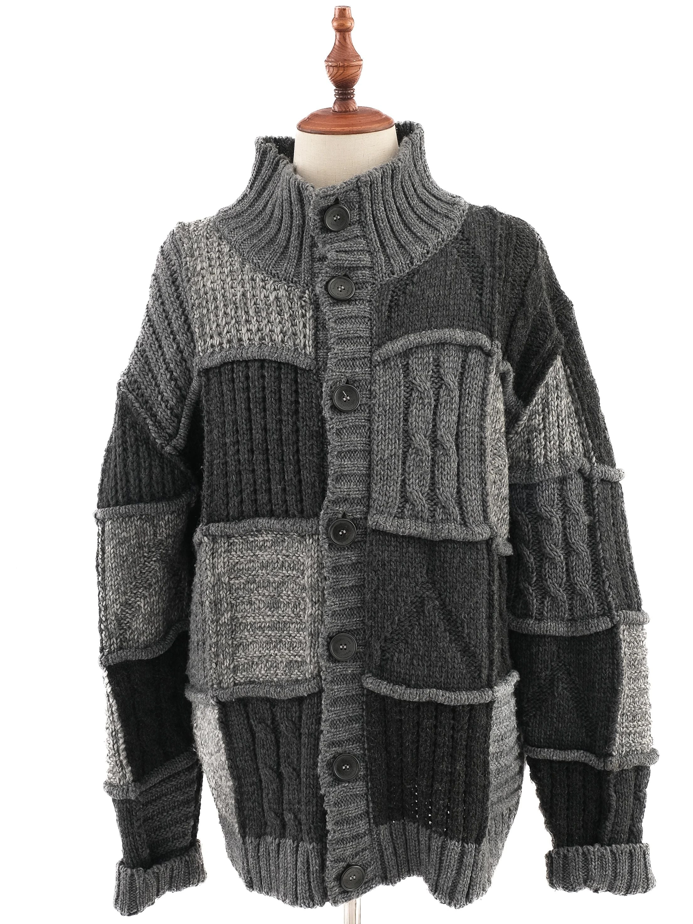 Excellent Bugatti Gray Wool Knitted Cardigan Size XXL