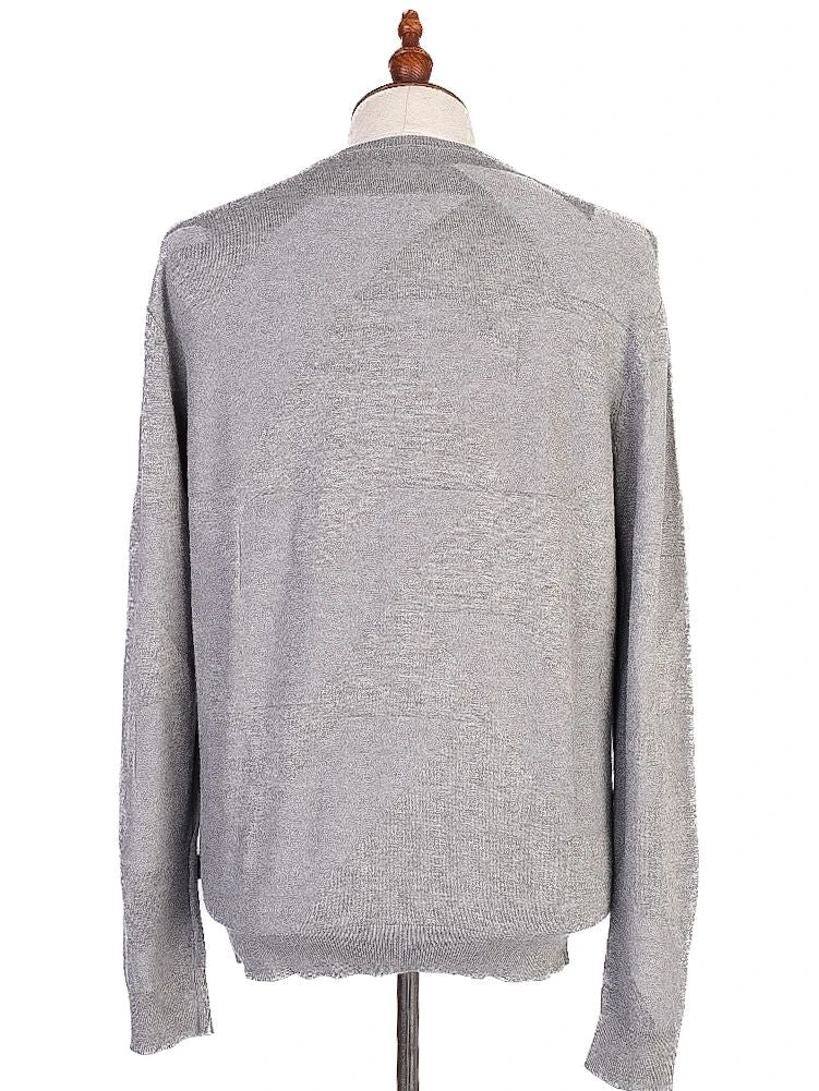 Excellent Armani Jeans Light Gray Sweater Size M Viscose Long Sleeve