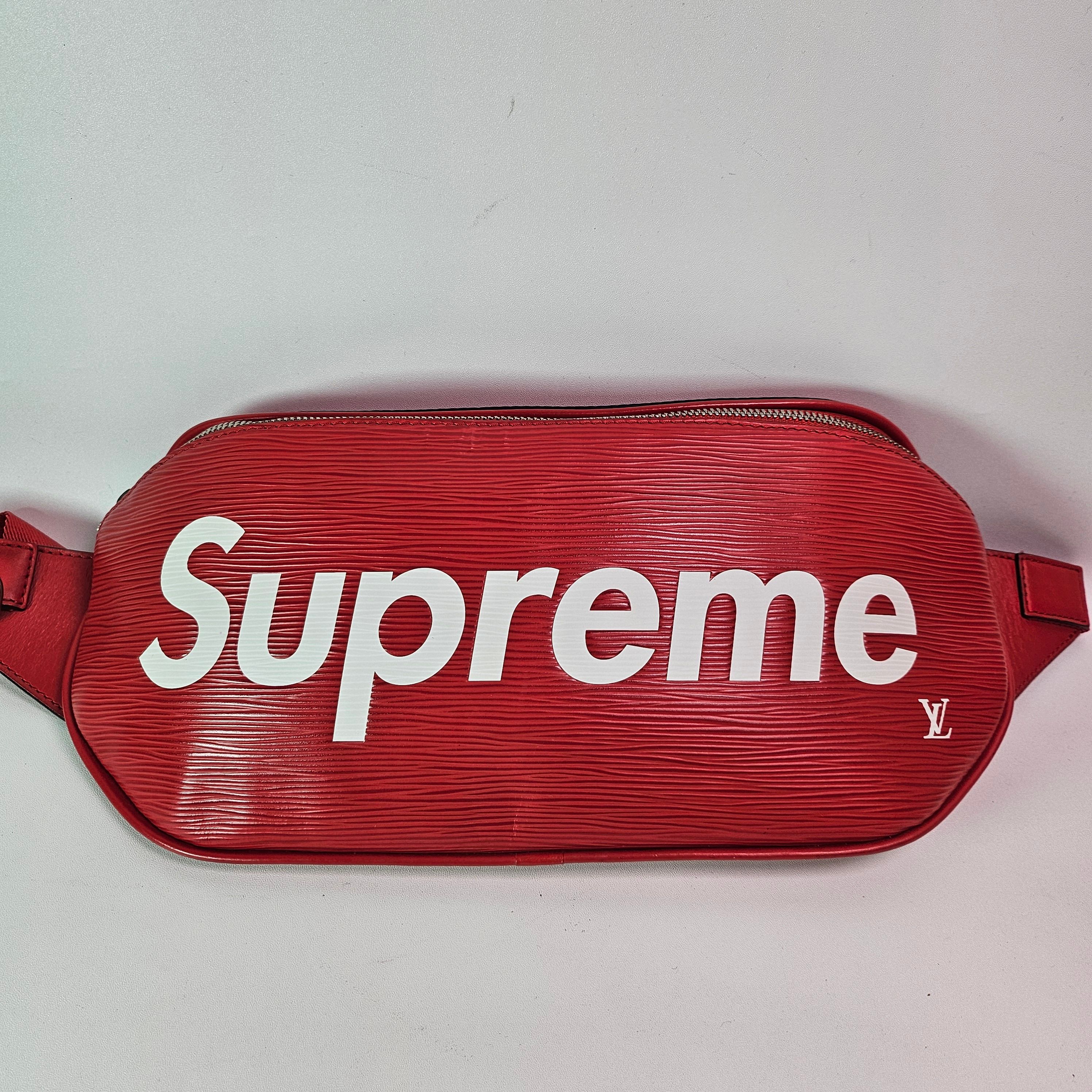 Louis Vuitton Supreme Red White Epi Bumbag