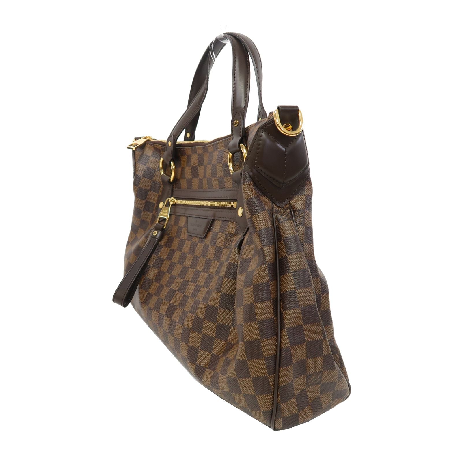Louis Vuitton Damier Evora Mm Gold Hand-ground Shoulder Bag For Back Bag Brown 2way Shoulder Bag N 41131