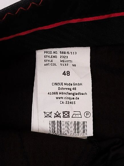 Excellent Cinque Black Suit Size M Viscose Jacket & Pants Set