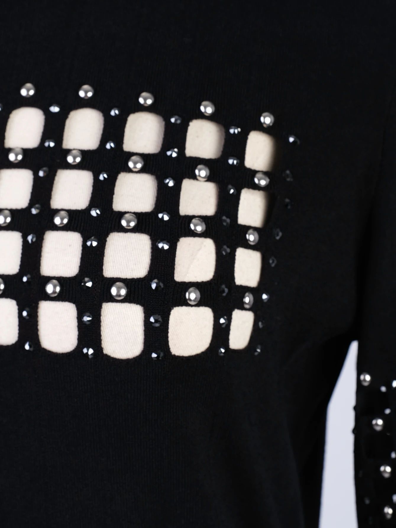 Excellent Versace Black Viscose Dress with Geometric Cut-Outs
