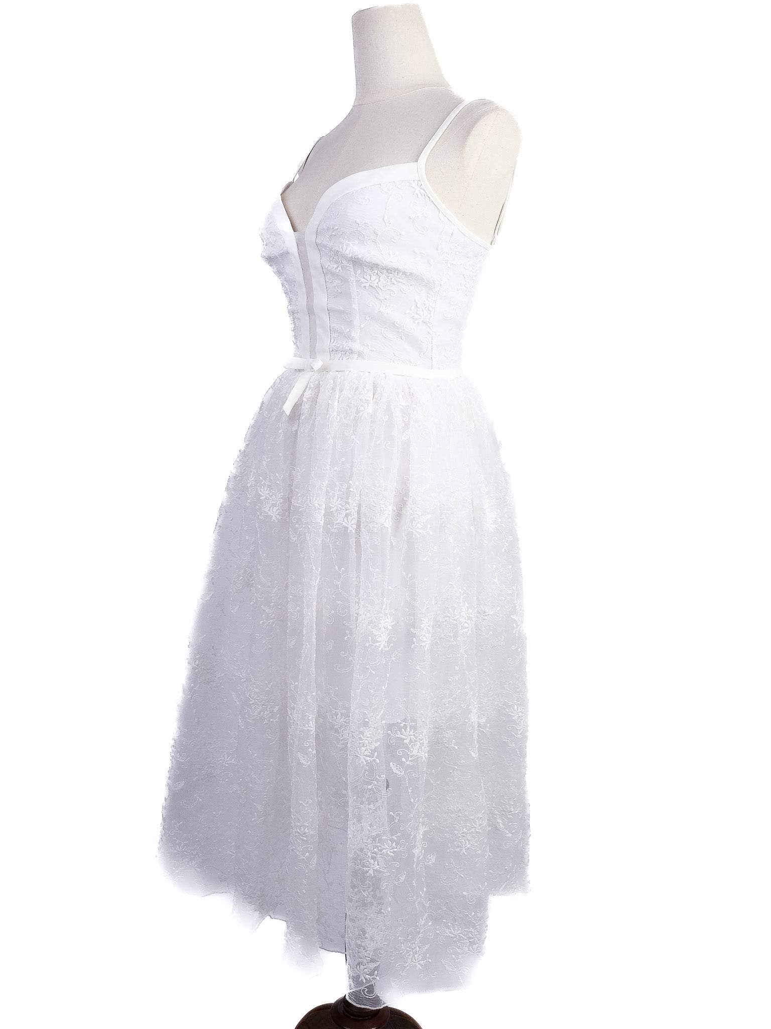 Excellent Isabel Garcia White Sheer Lace Dress Size XS