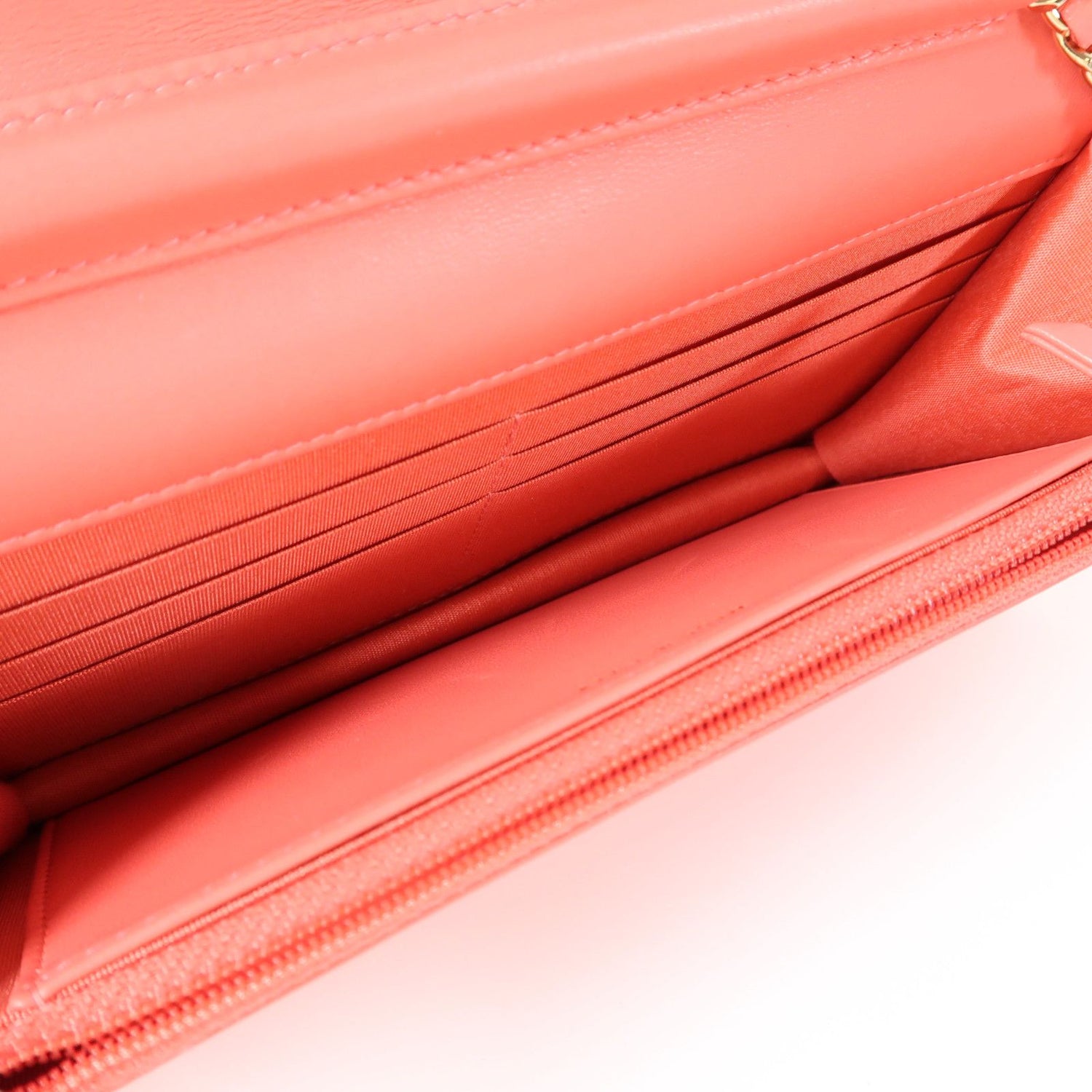 Chanel Pink Sheepskin Leather Woc Wallet On Chain Golden Cross Shoulder Back Bag Lambskin (sheep Leat
