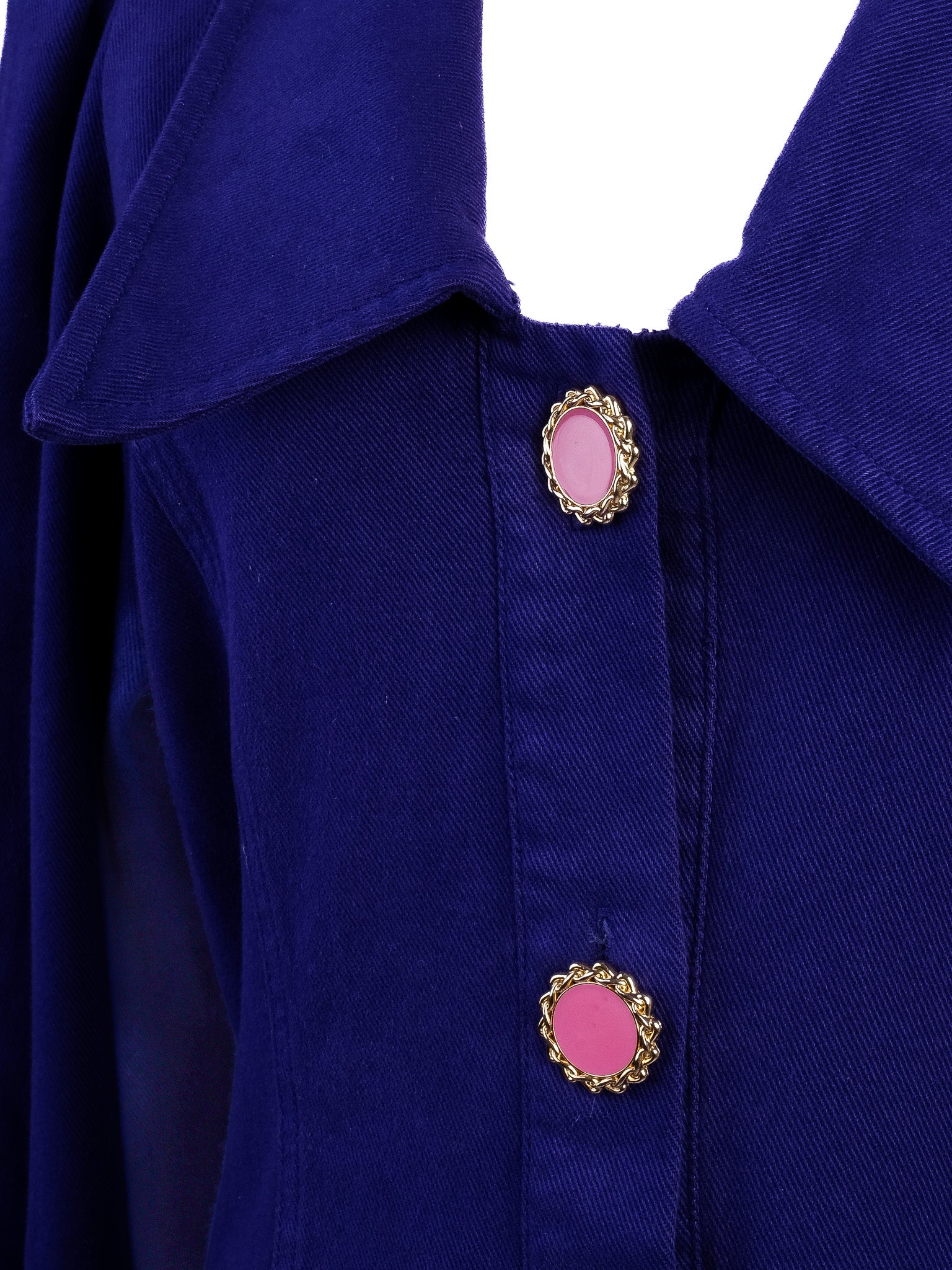 Excellent Uterque Purple Velvet Jacket with Decorative Buttons Size S