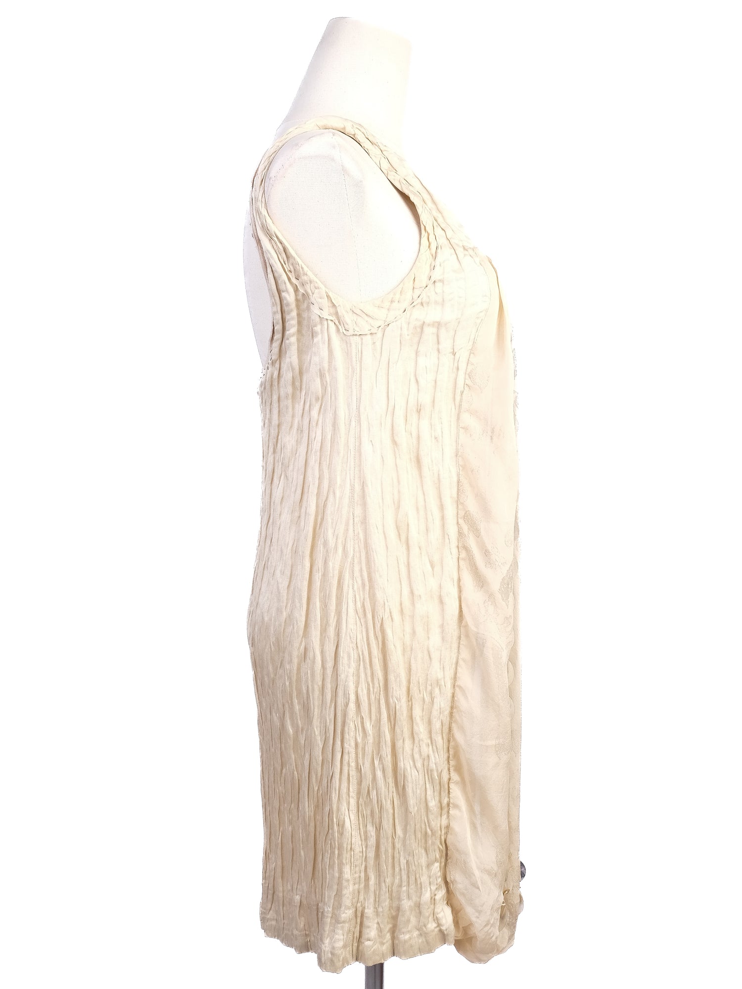 Excellent Alberta Ferretti Red Silk Dress Size M with Embellishments